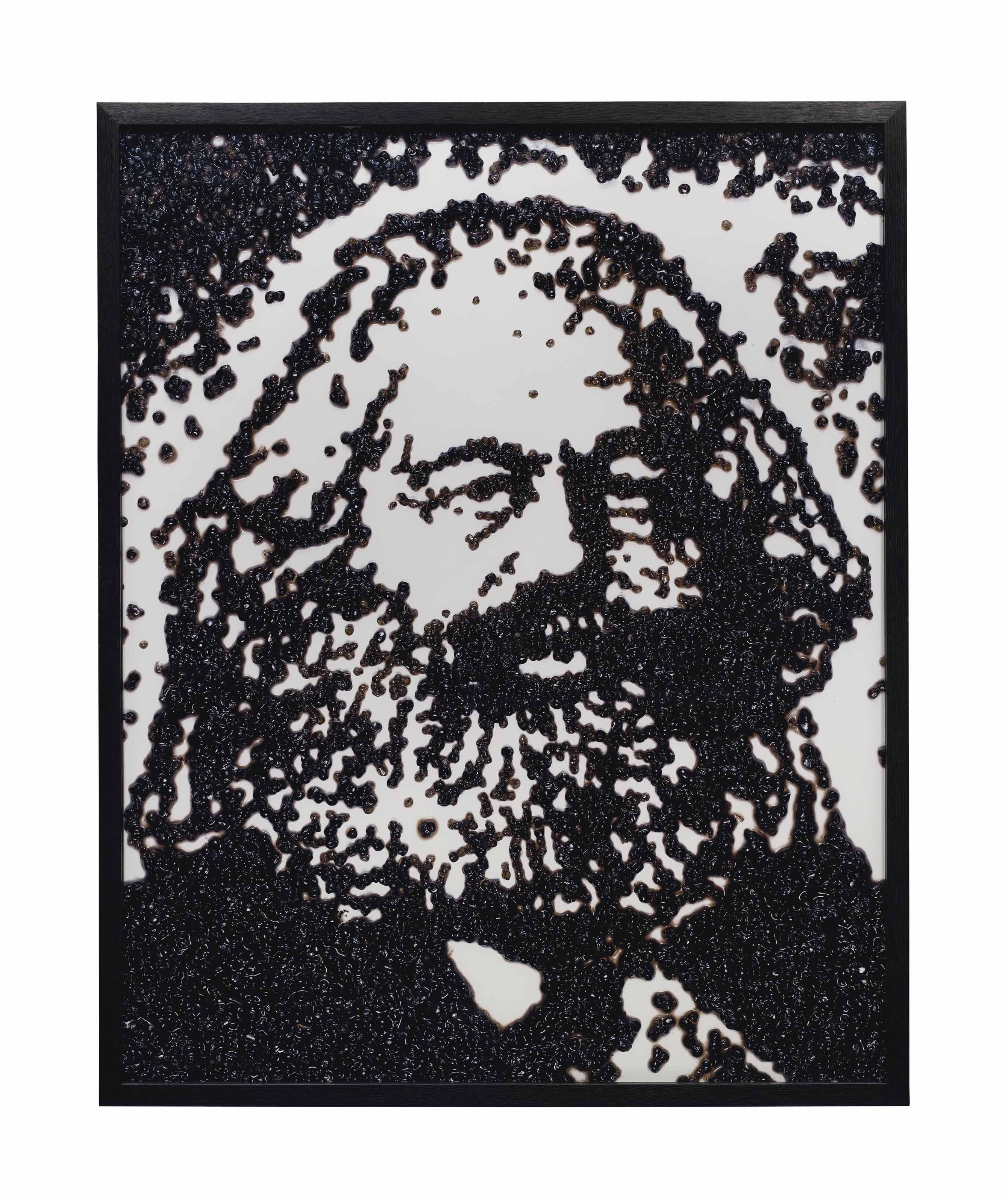 Vik Muniz — Карл Маркс (фотографии икры)
