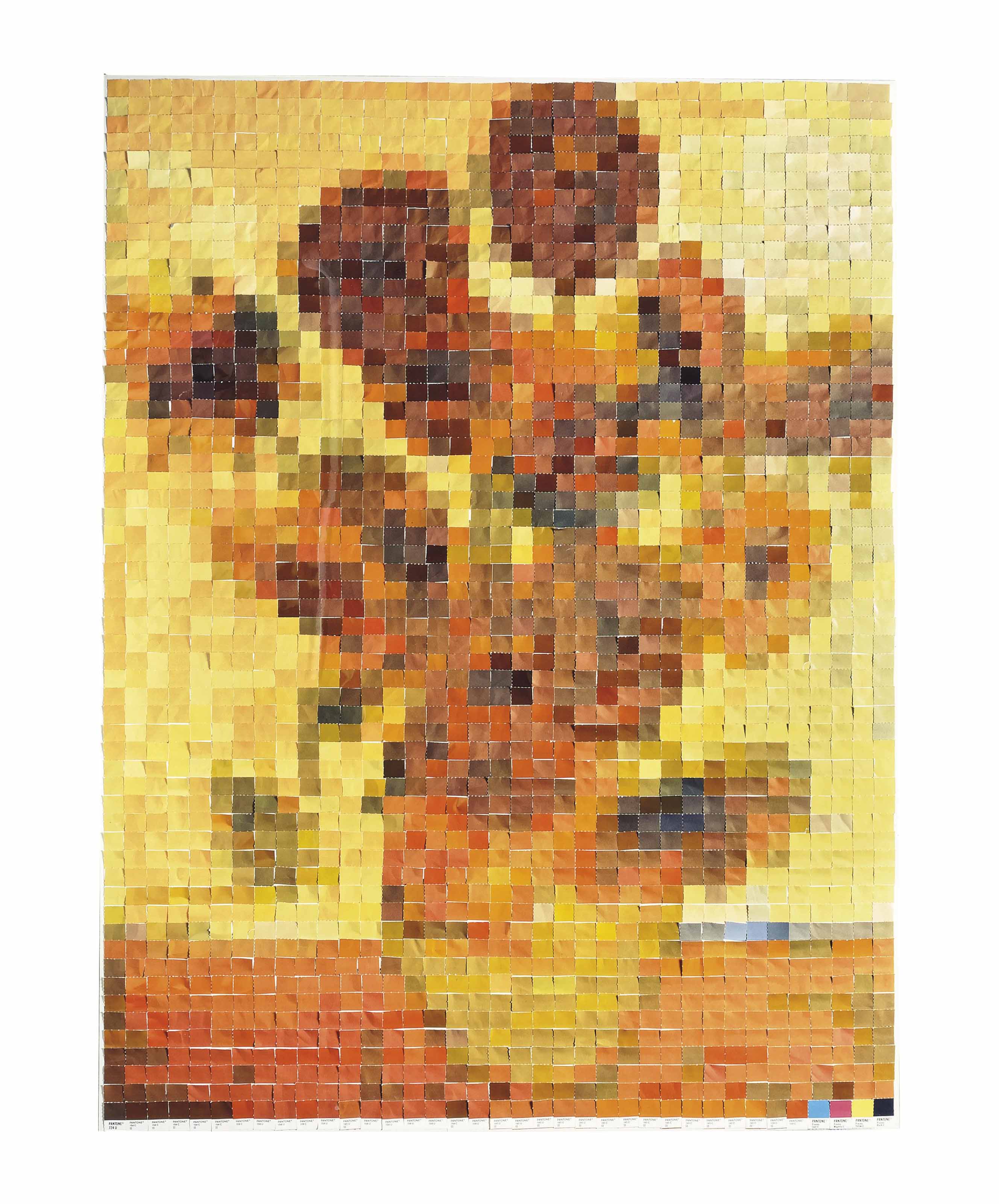 Vik Muniz — Подсолнухи (в честь Винсента Ван Гога), из "Цветных картин"