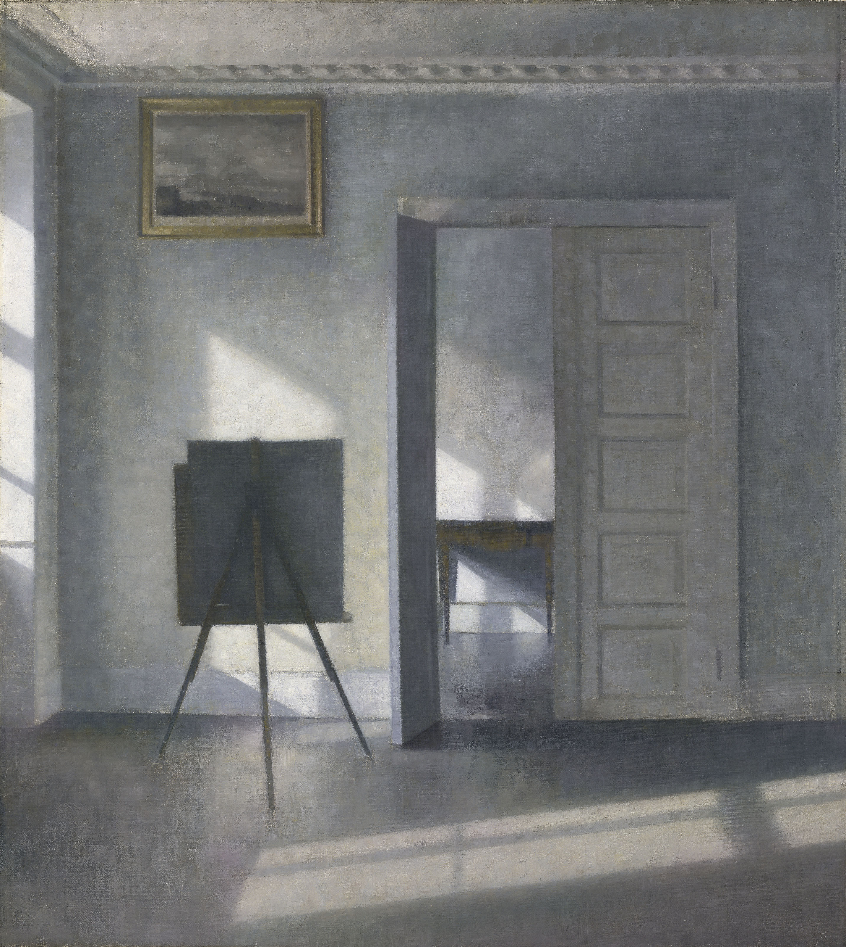 Vilhelm Hammershøi — Интерьер с мольбертом, Бредгейд 25