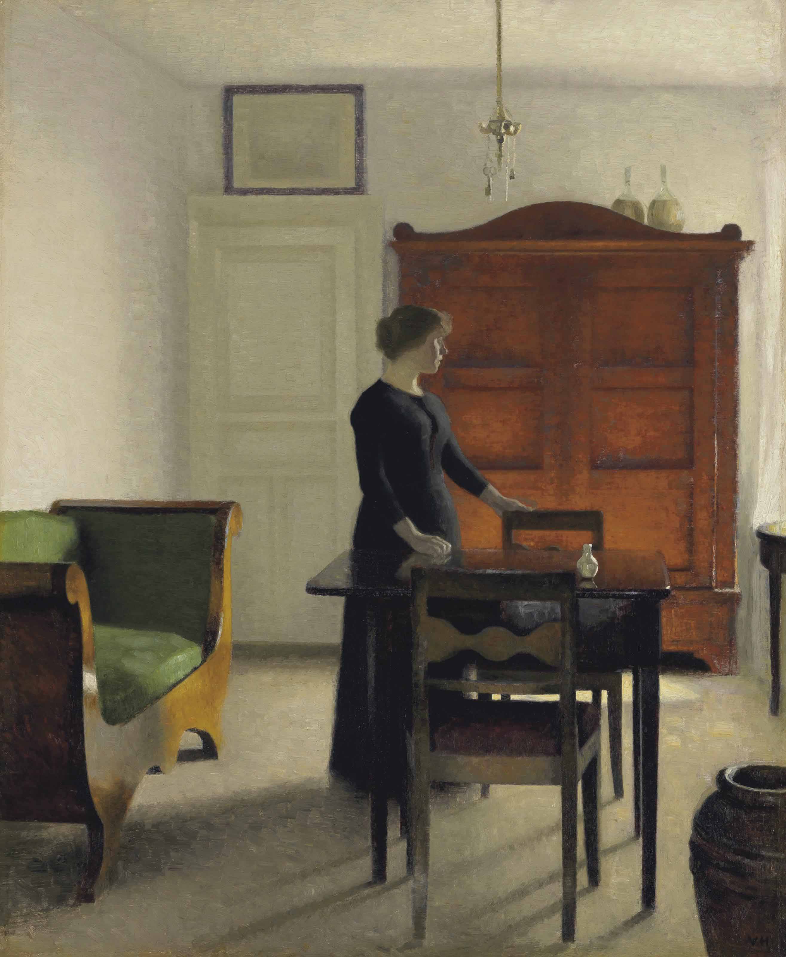 Vilhelm Hammershøi — Ида в интерьере