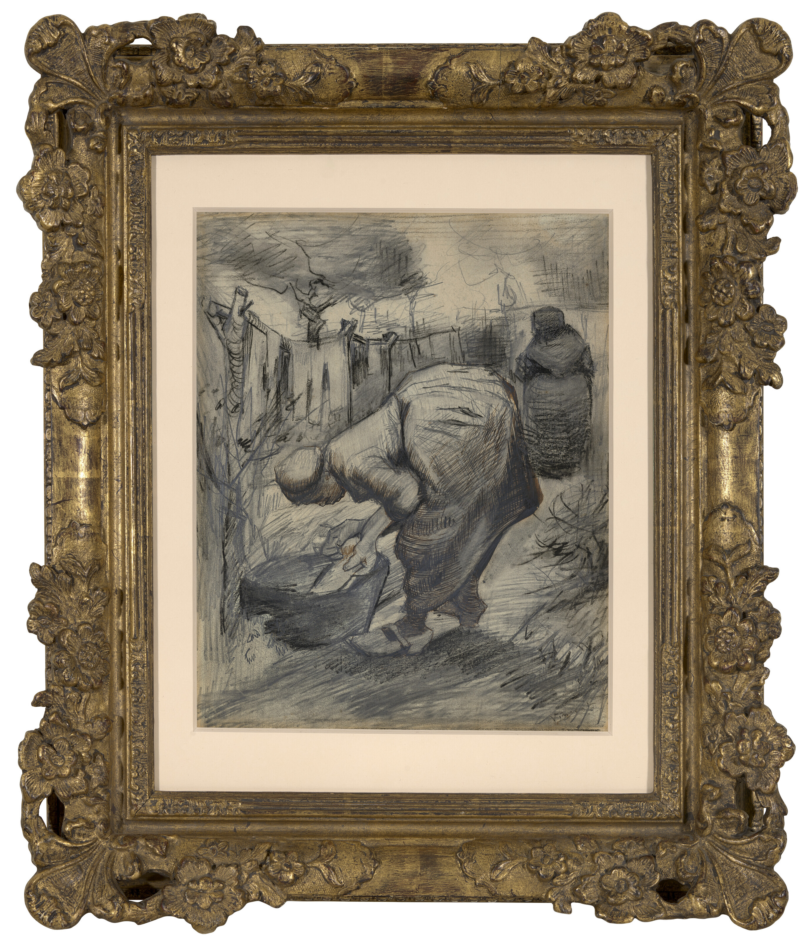 Vincent van Gogh — Бурен бий-де-вастоббе, в эн-Туине (Женщина у корыта, в саду), изображение 3
