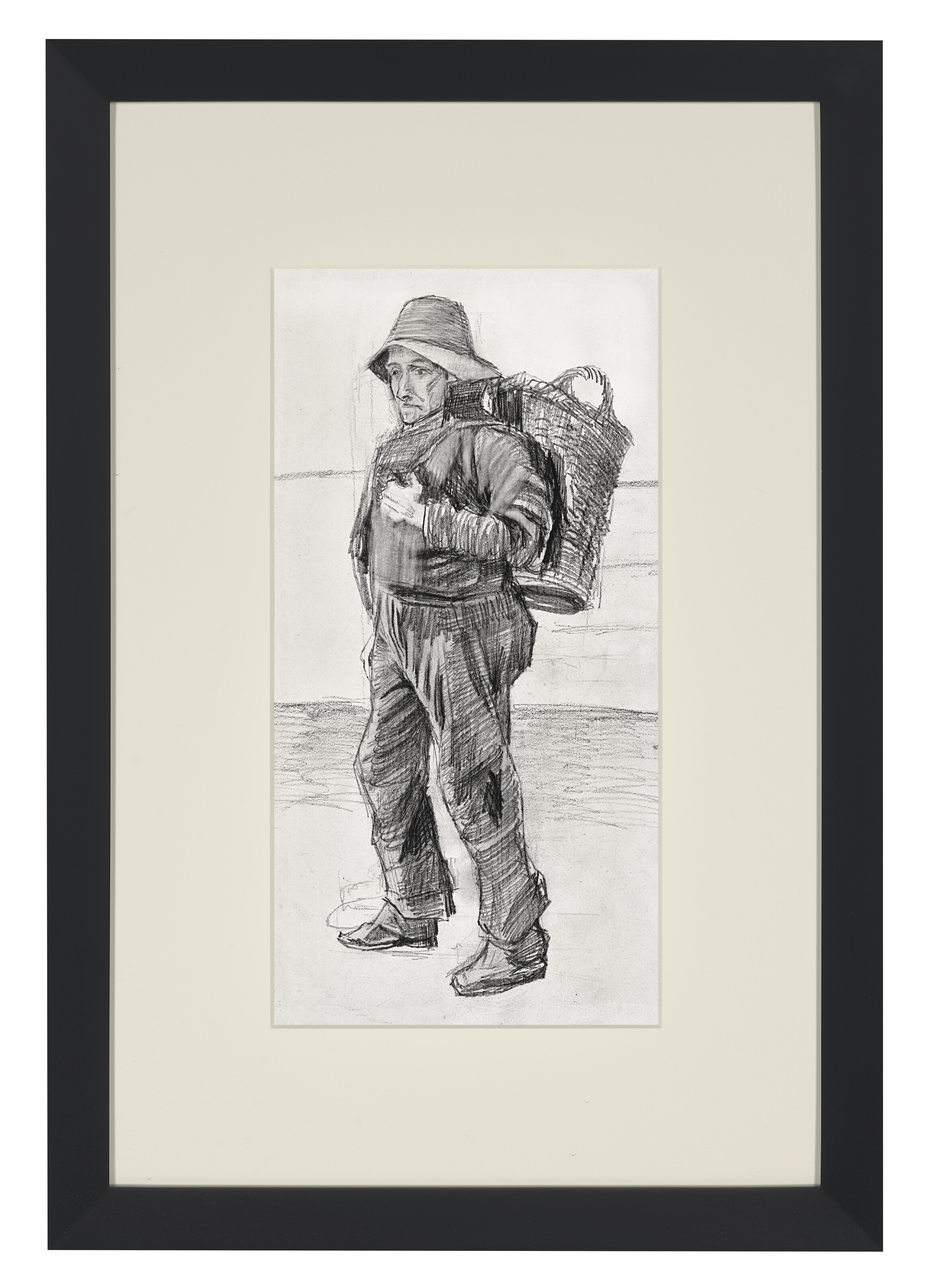 Vincent van Gogh — Виссер встретил Эна Манда на зейнском Раге (Рыбак с корзиной на спине), изображение 2
