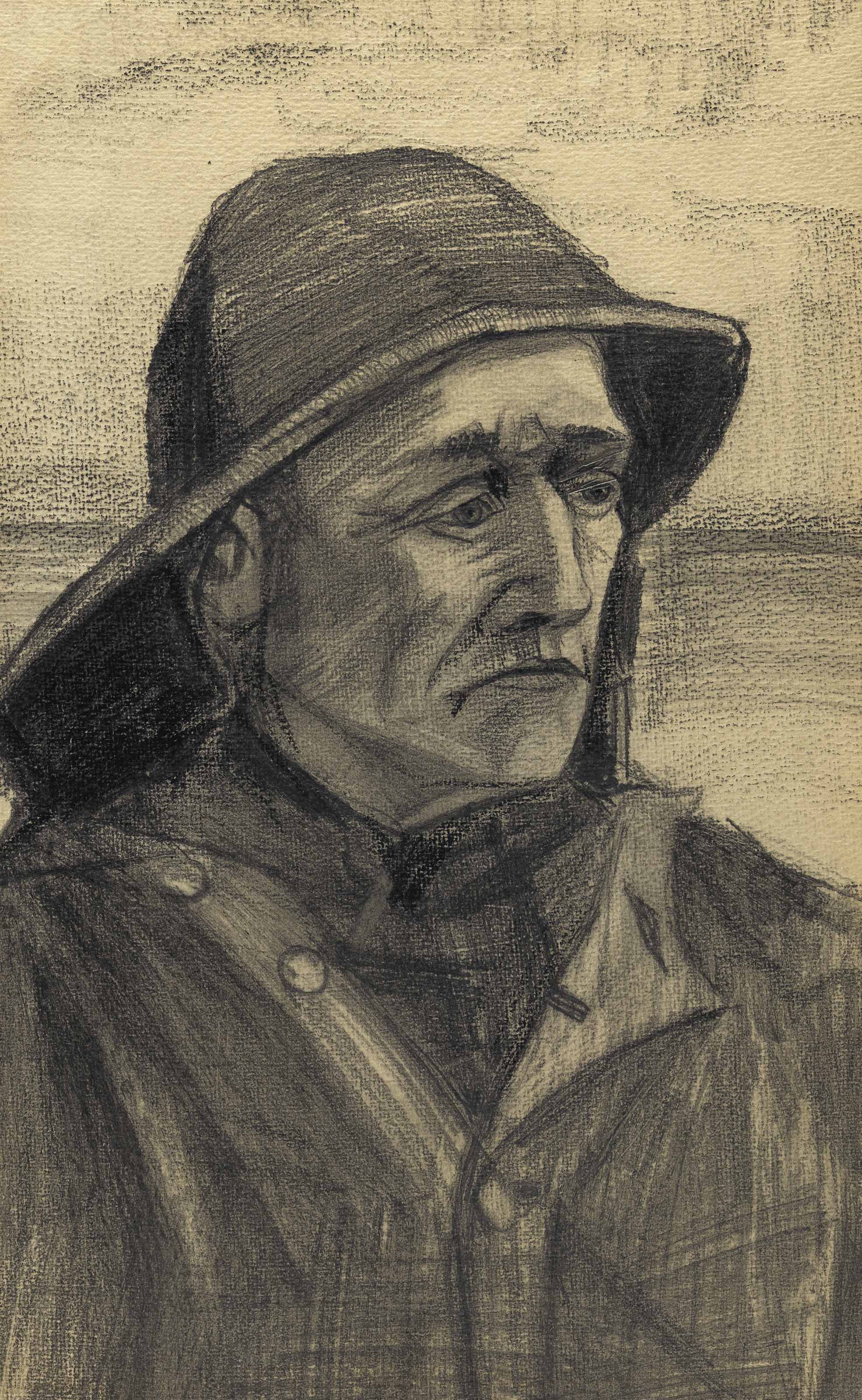 Vincent van Gogh — Хофд ван эен виссер, дрикварт наар рехтс гекерд