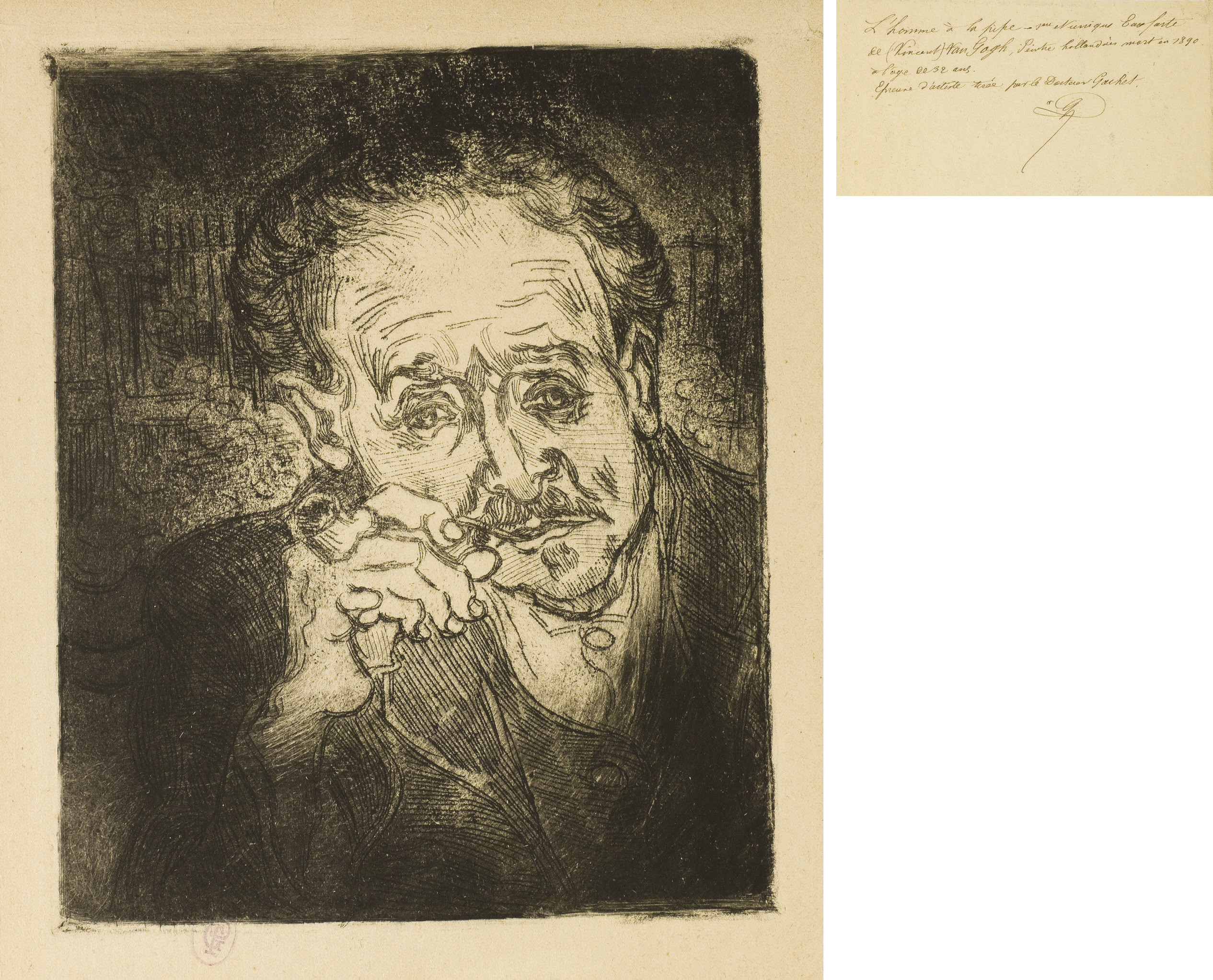 Vincent van Gogh — Человек с трубкой: Портрет доктора Гаше (Де ла Фай, 1664; Ван Хойгтен и Пабст, 10)
