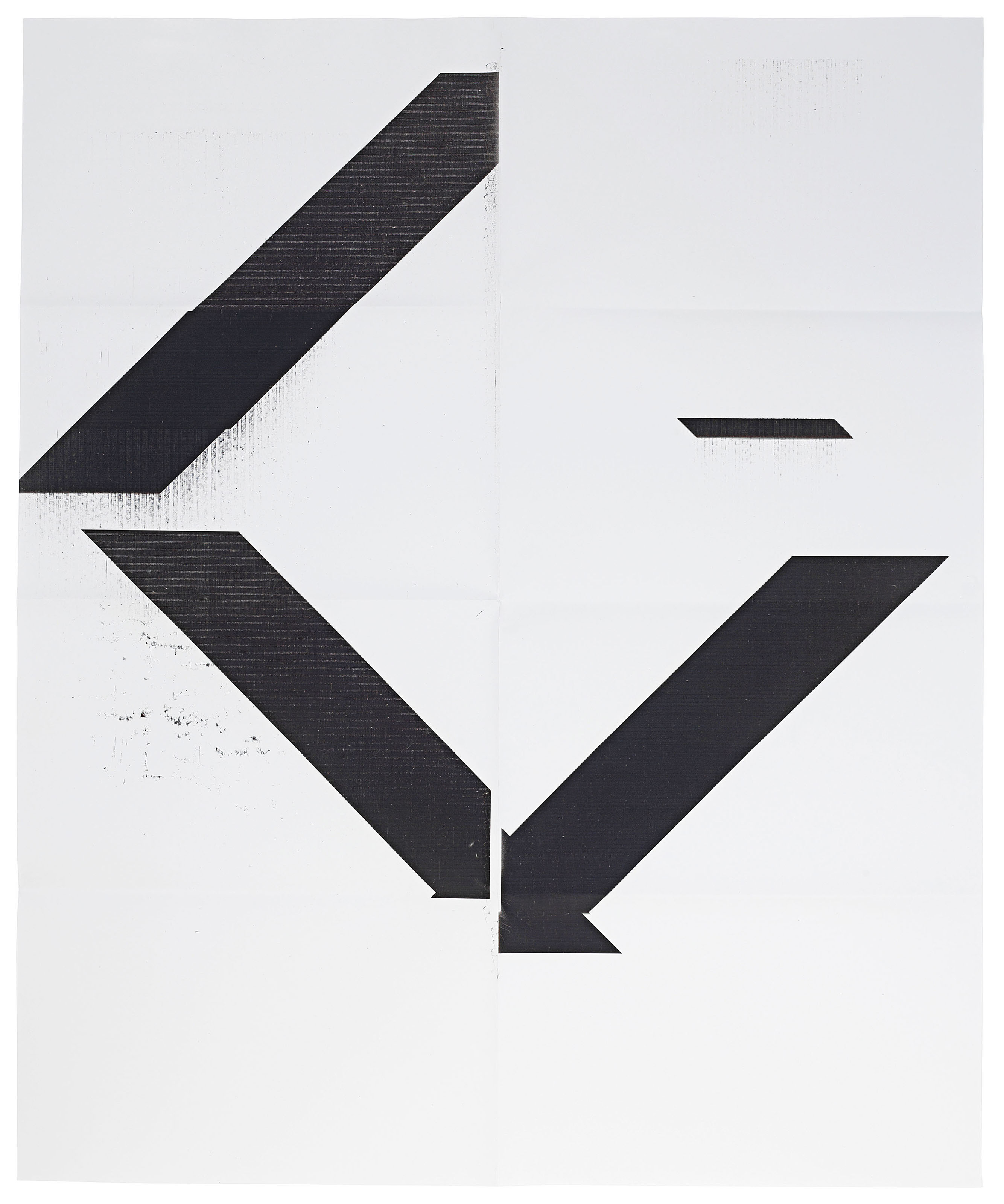 Wade Guyton — X Плакат (без названия, 2007, Epson UltraChrome для струйной печати на льняной основе, 84 x 69 дюймов, WG1208)