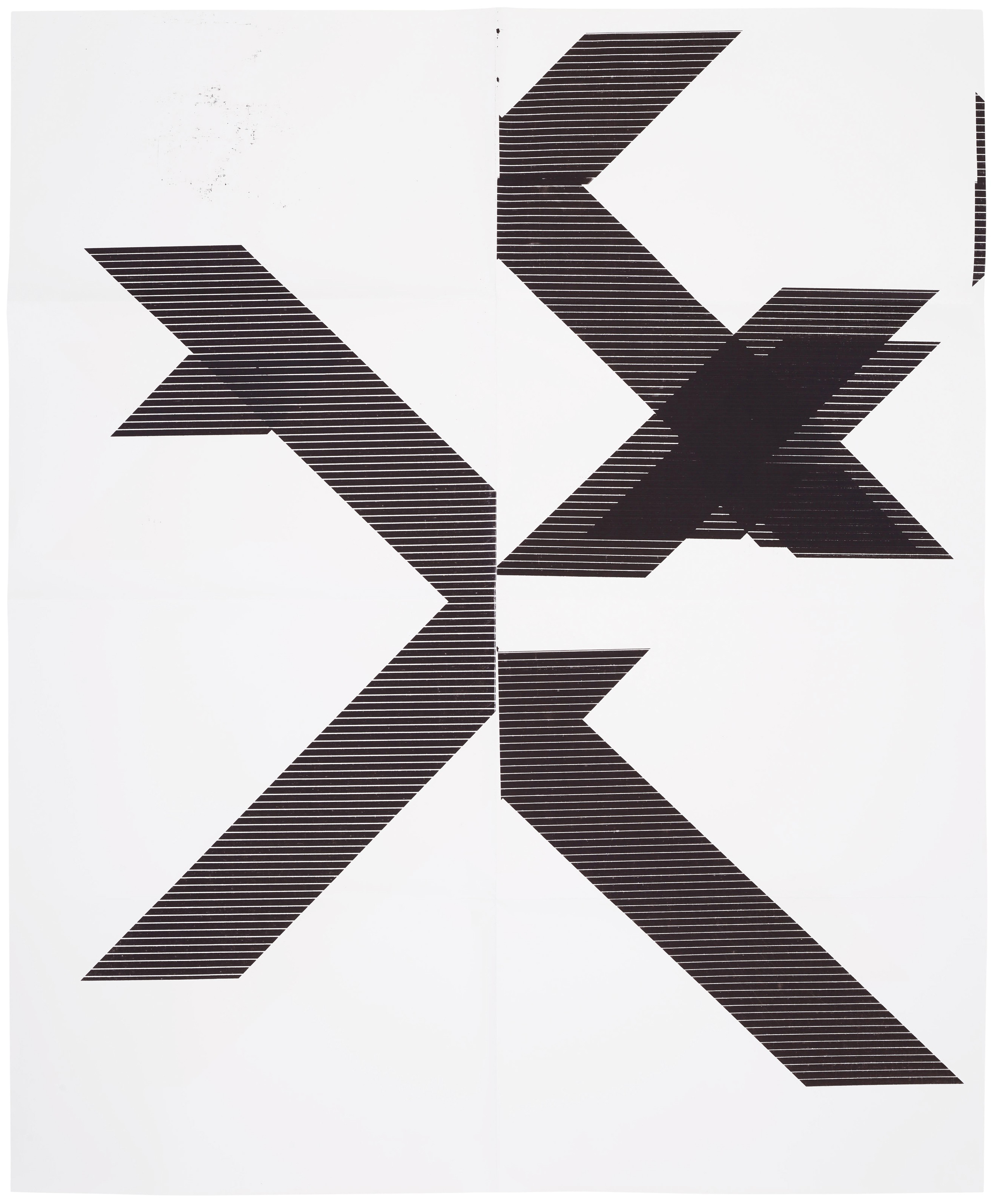 Wade Guyton — X Плакат (без названия, 2007, Epson UltraChrome для струйной печати на льняной основе, 84 x 69 дюймов, WG1210)