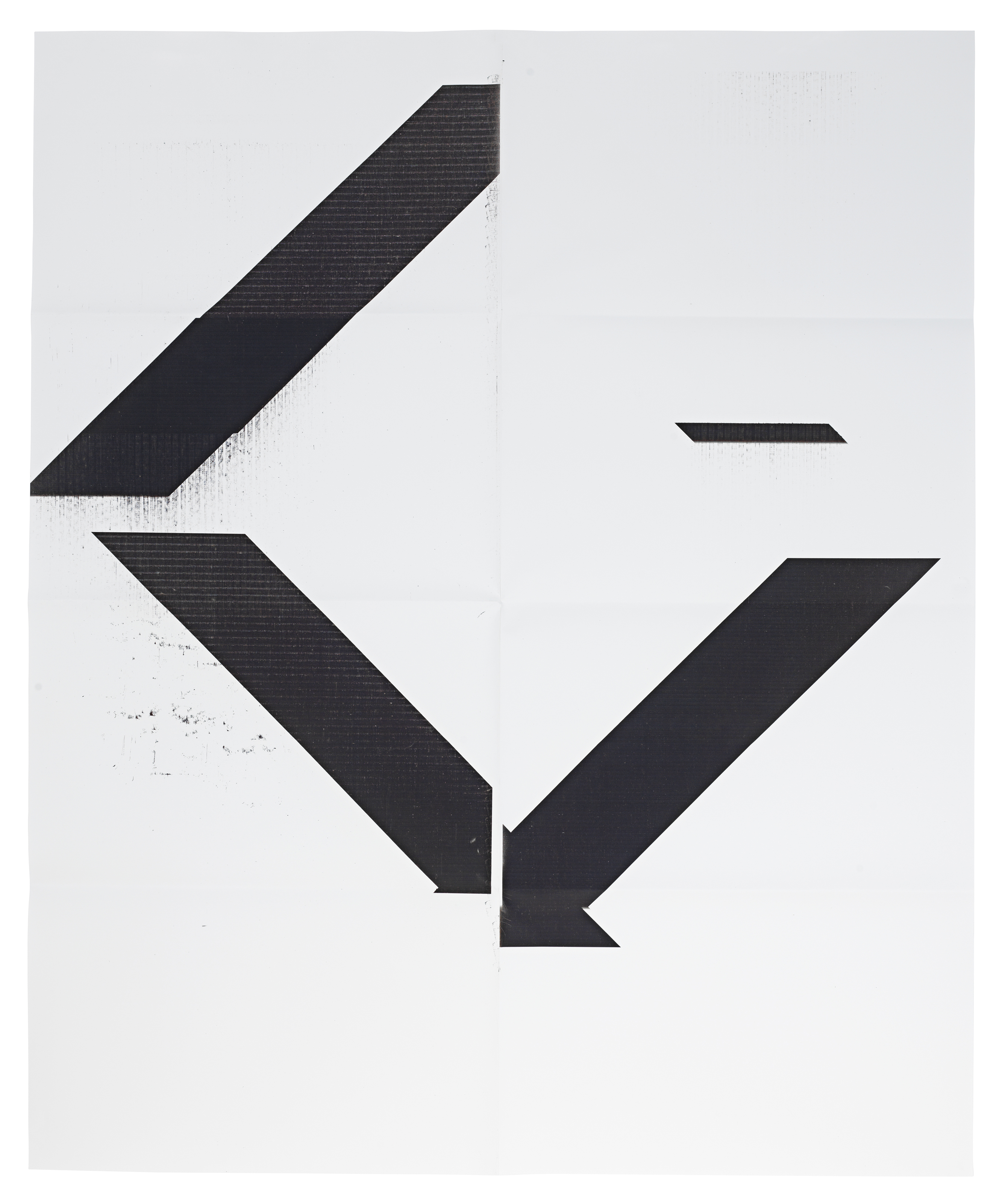 Wade Guyton — X Плакат (без названия, 2007, Epson UltraChrome для струйной печати на льняной основе, 84 x 69 дюймов, WG1208)