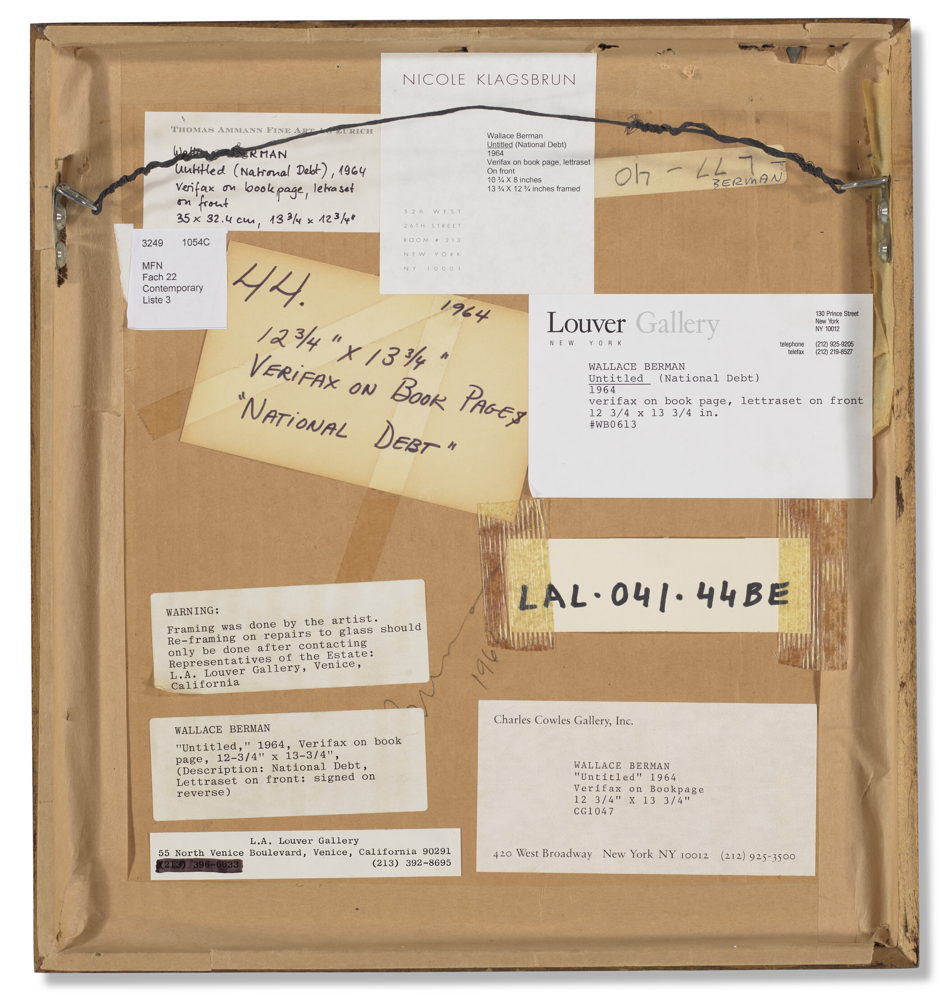 Wallace Berman — Без названия (Темная фигура); Без названия (Бизнесмен за рабочим столом); Без названия (Государственный долг); Без названия (Наглядная инструкция) [Четыре работы], изображение 7