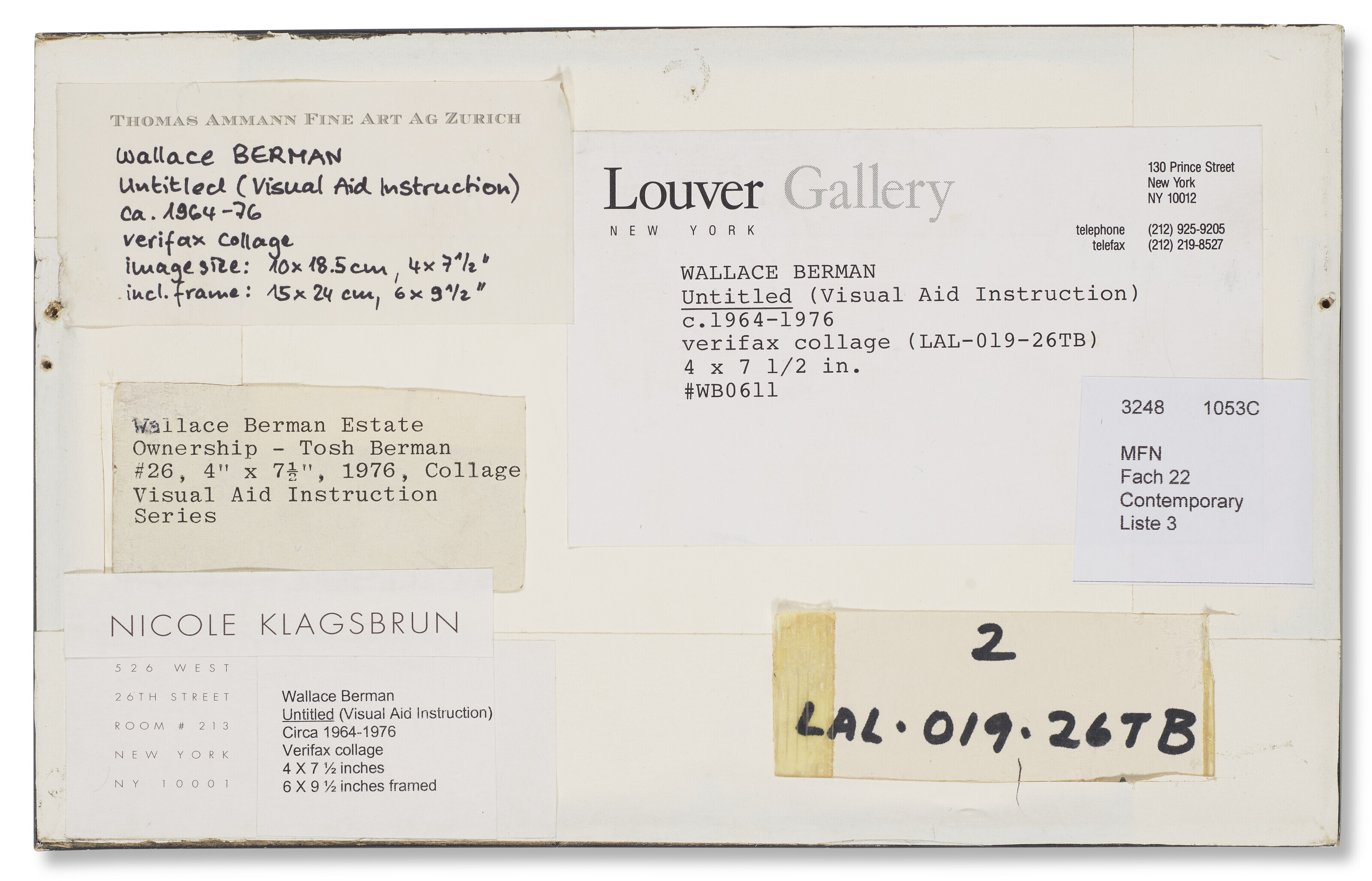 Wallace Berman — Без названия (Темная фигура); Без названия (Бизнесмен за рабочим столом); Без названия (Государственный долг); Без названия (Наглядная инструкция) [Четыре работы], изображение 9