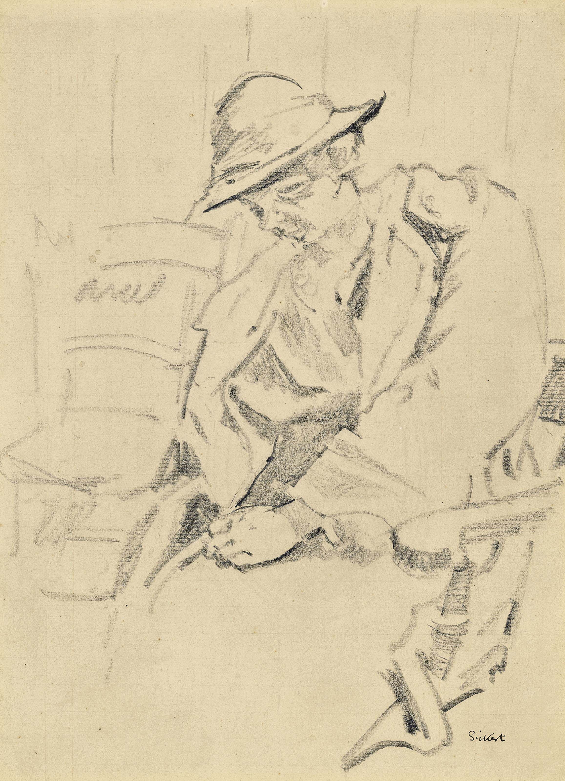 Walter Richard Sickert — Сидящая женщина в шляпе