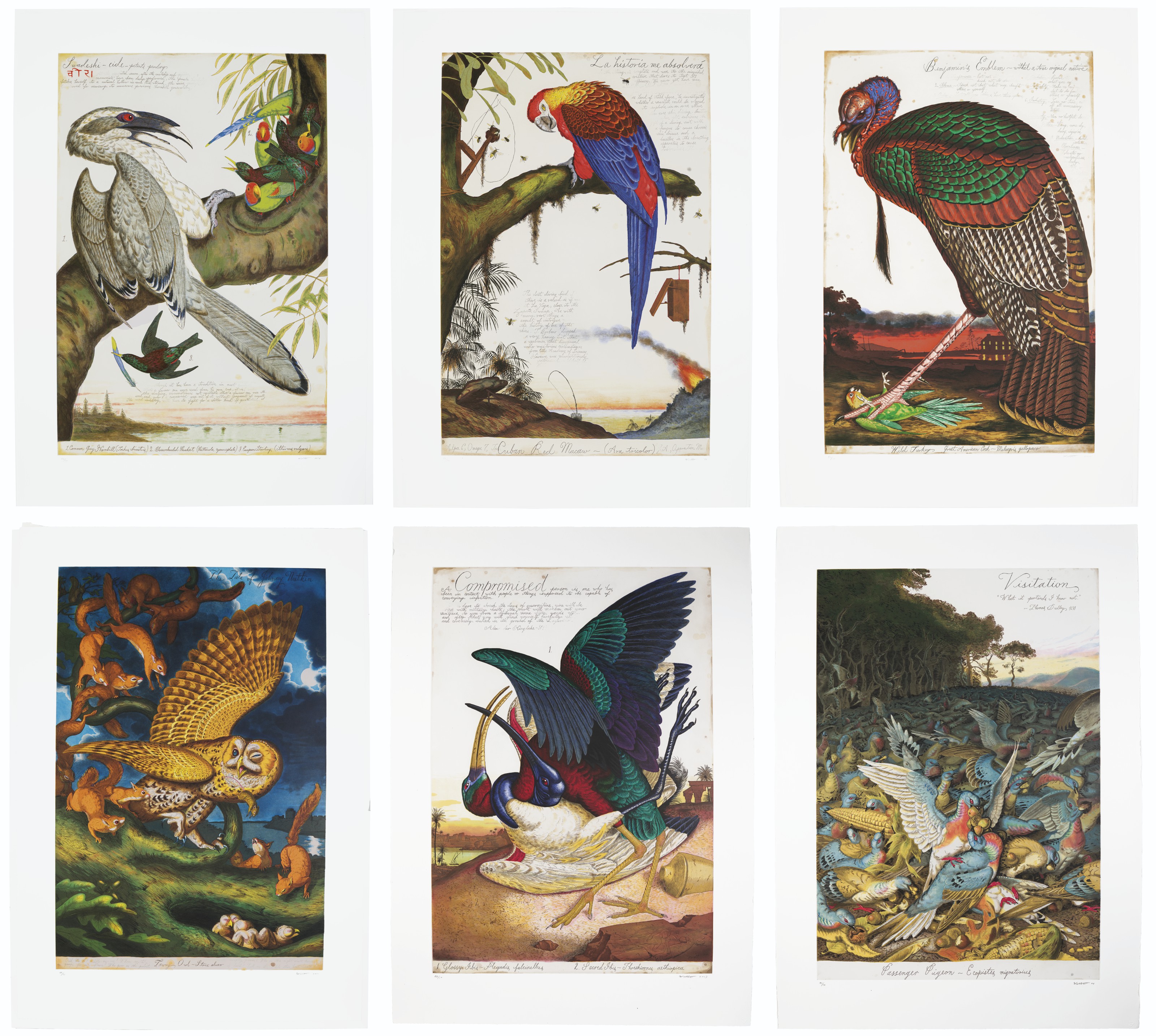 Walton Ford — "Свадьба", 1998; "История моего освобождения", 1999; "Эмблема Бенджамина", 2000; "Сказка о Джонни Наткине", 2001; "Скомпрометированный", 2003; и "Визит", 2004
