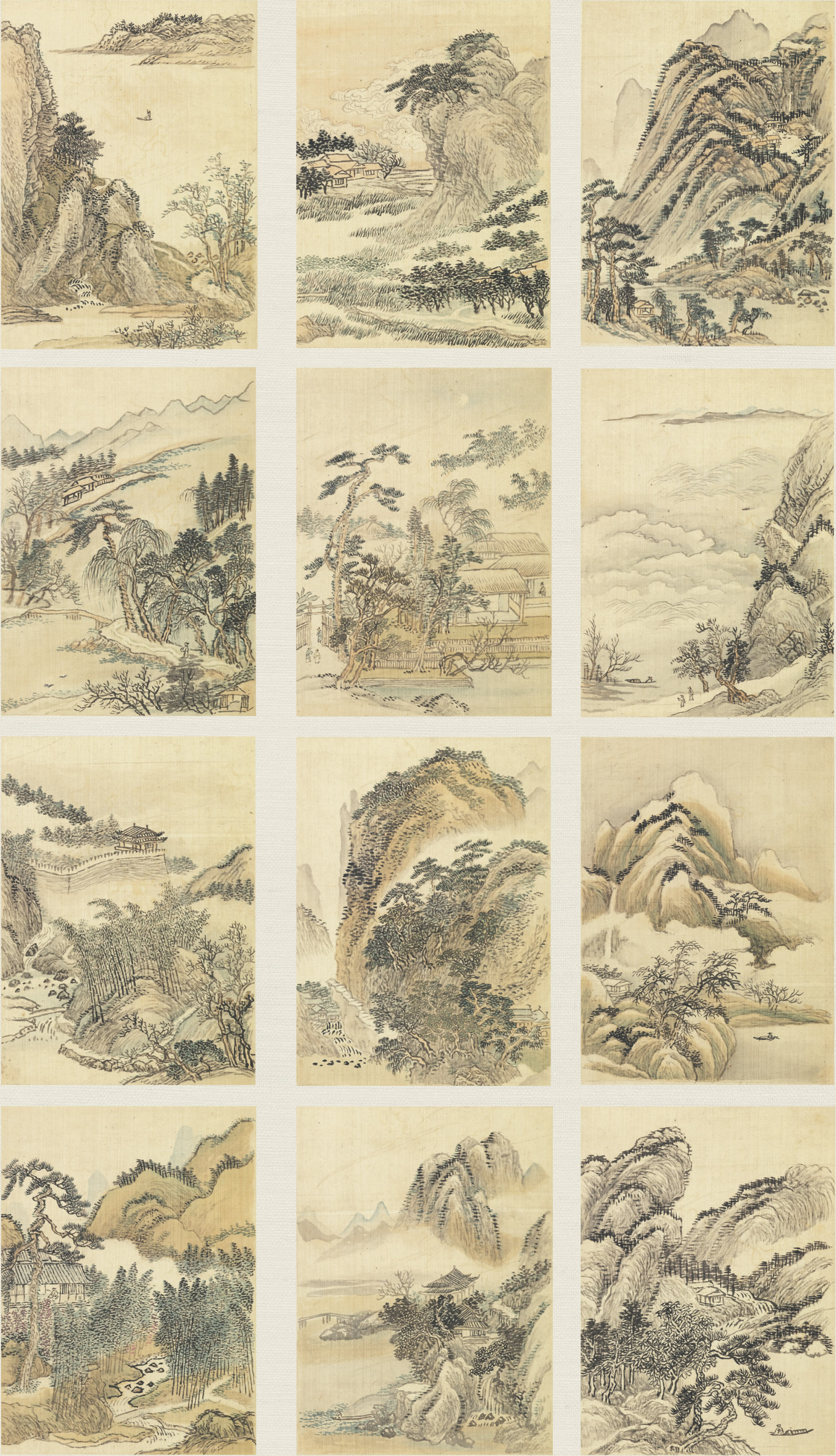 Wang Hui — Пейзажи в стиле Юань, изображение 2