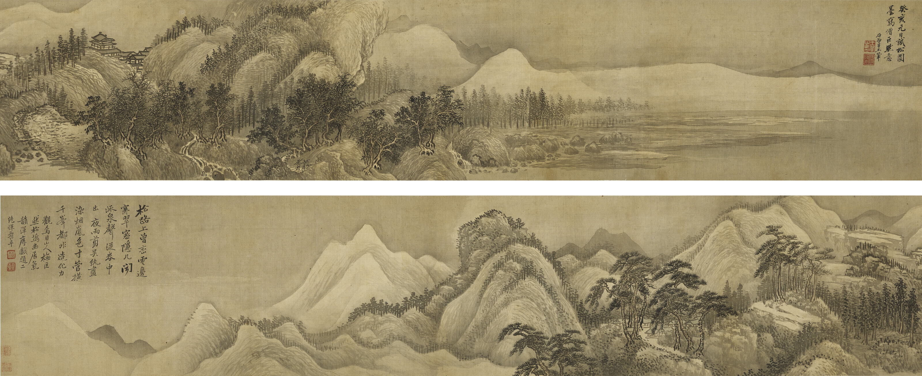 Wang Hui — Пейзаж, вдохновленный Джу Раном