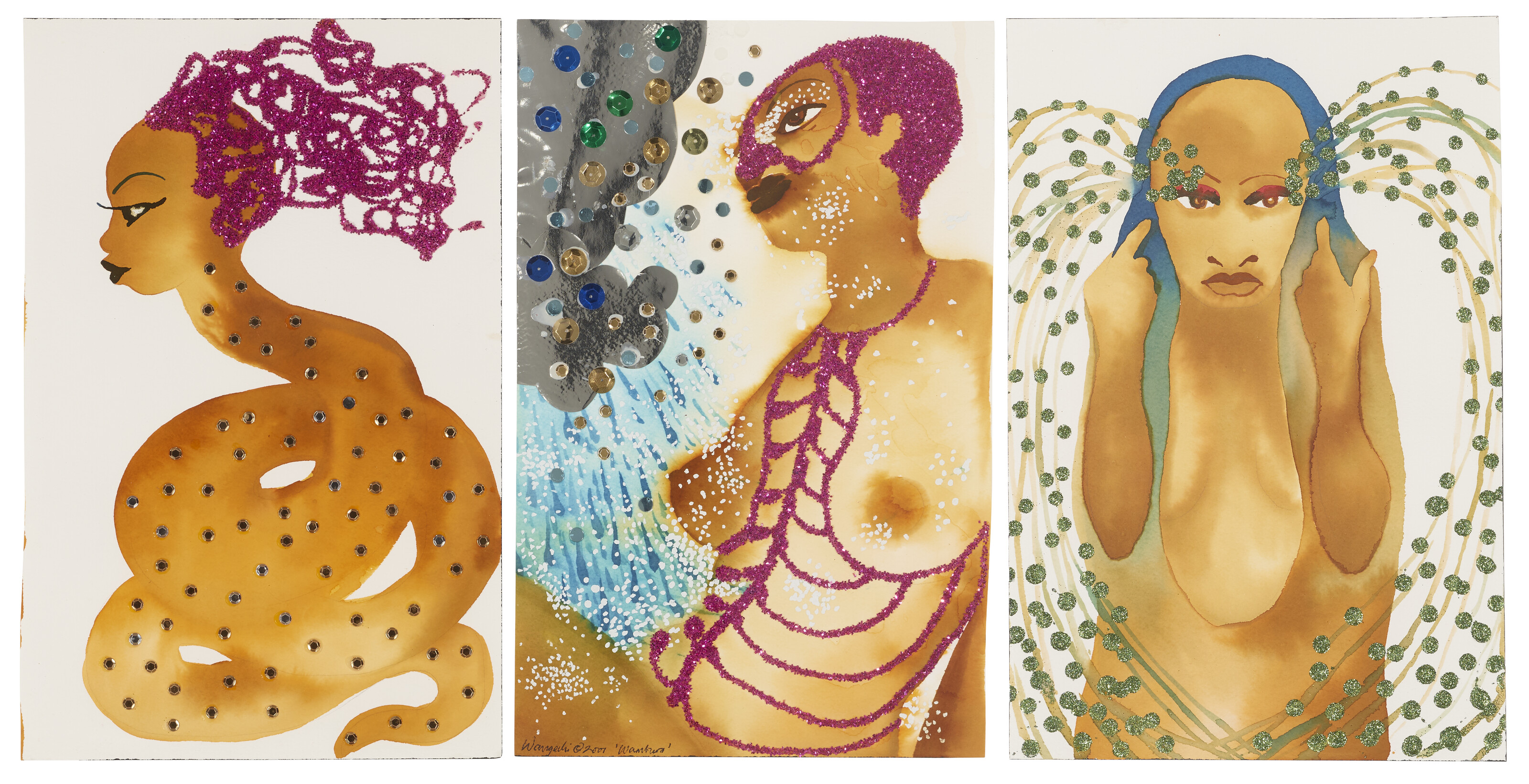 Wangechi Mutu — Без названия, Вамбера, Без названия [Три работы]