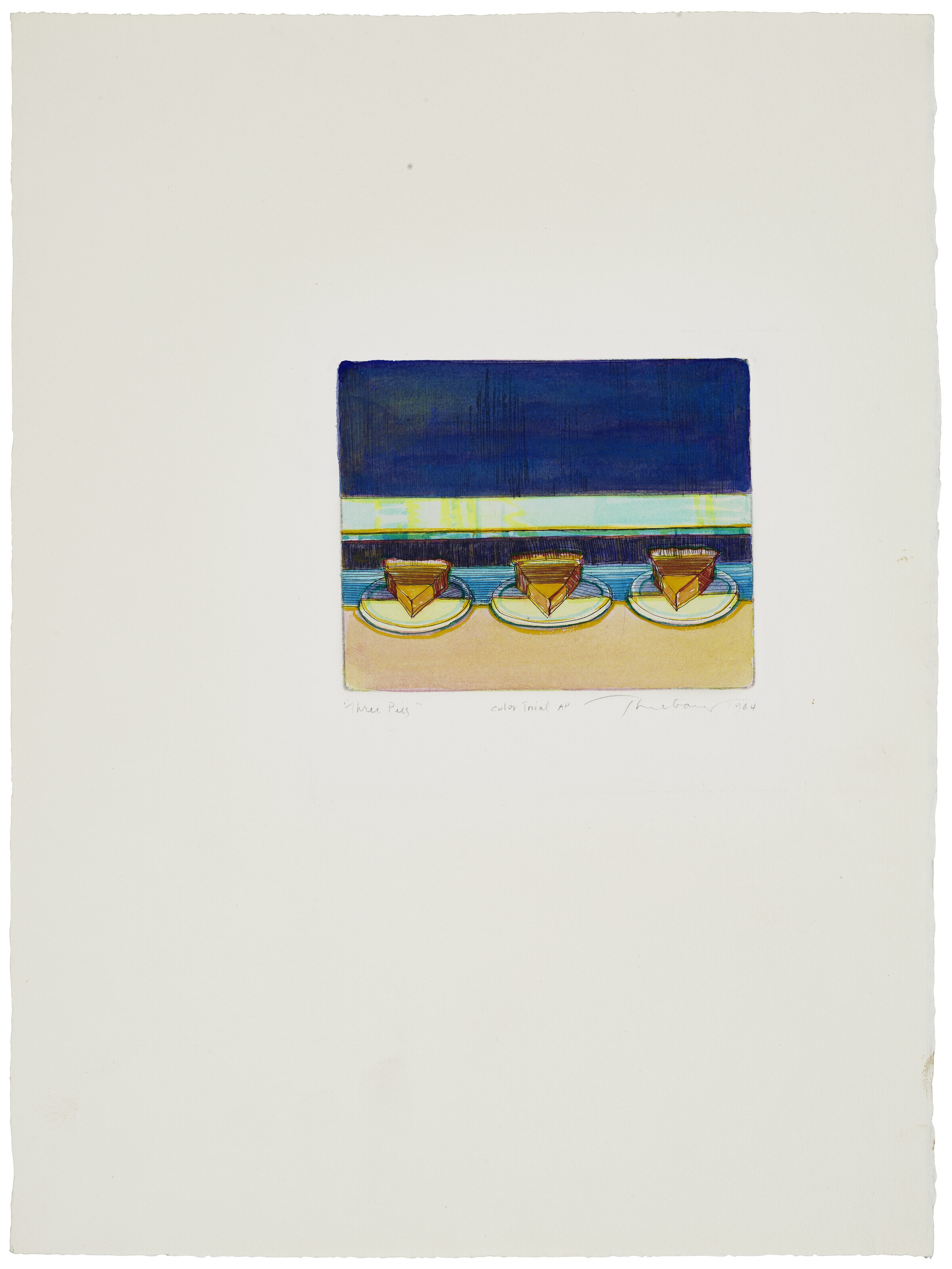 Wayne Thiebaud — Три пирога, изображение 3