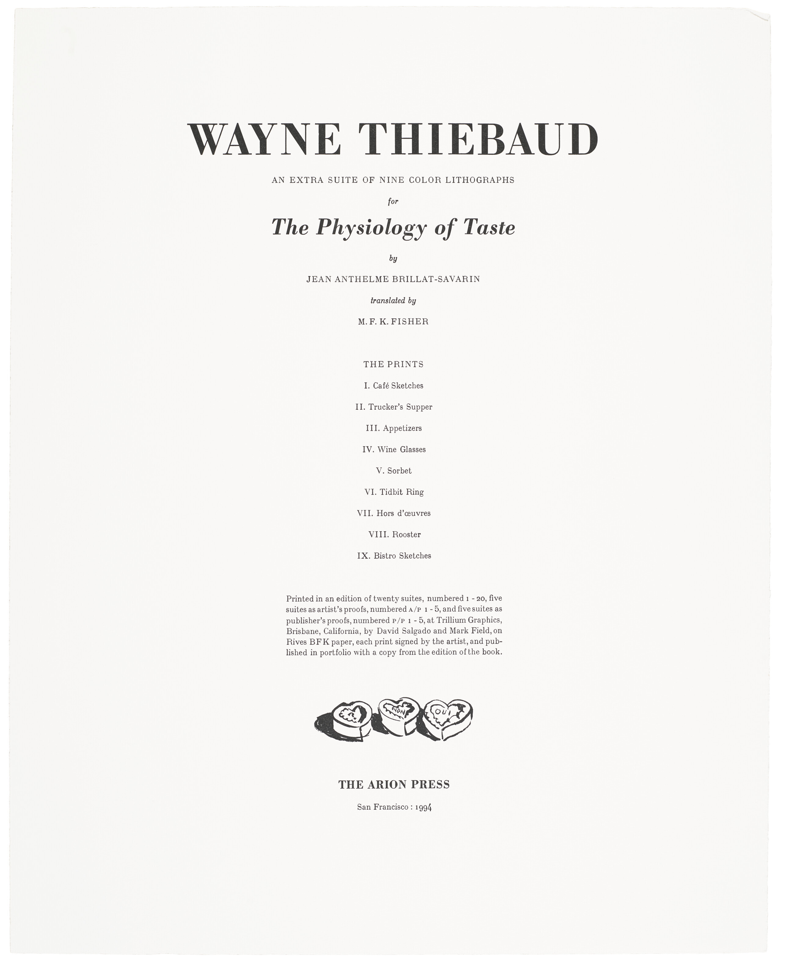 Wayne Thiebaud — Физиология вкуса, изображение 3