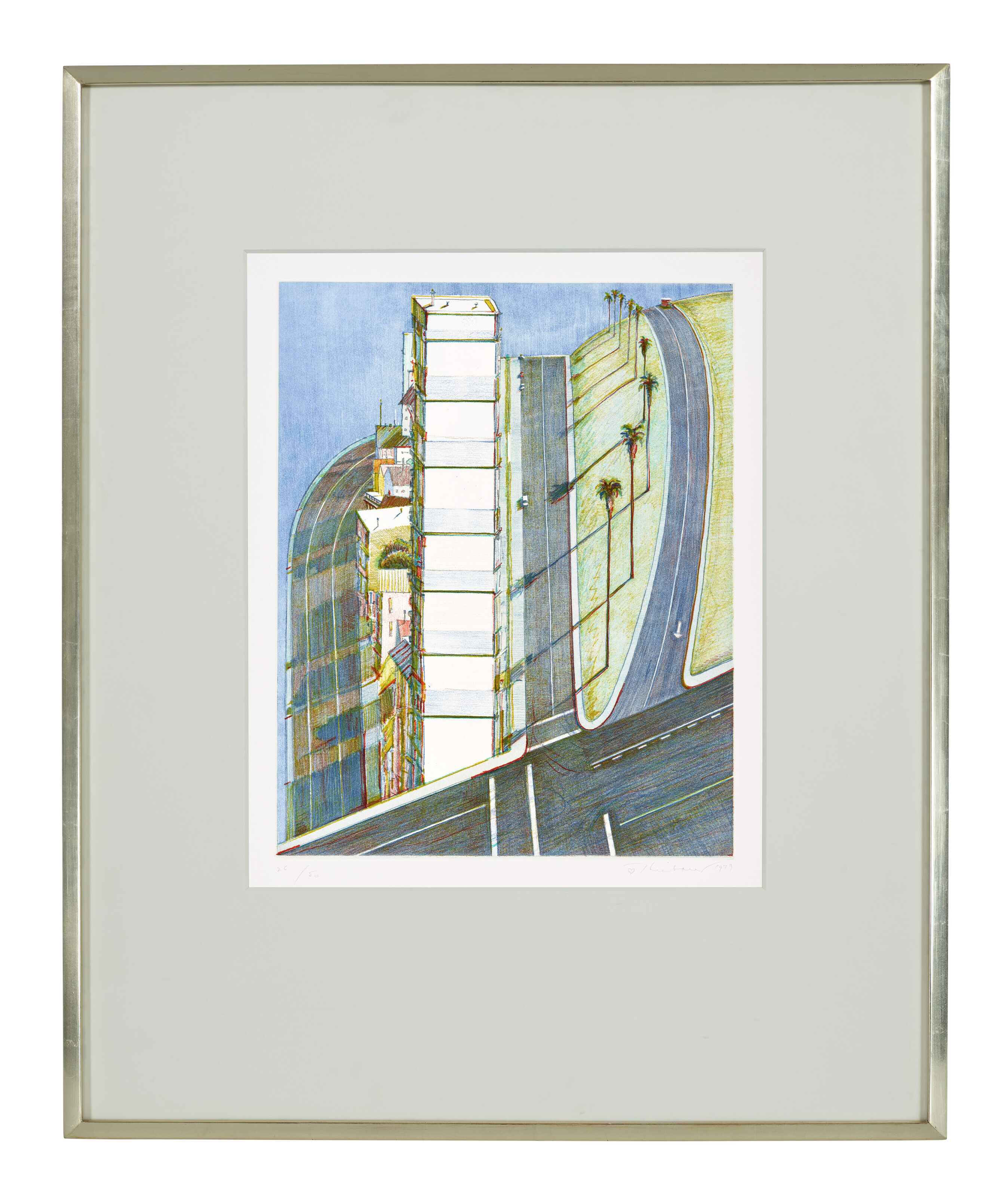 Wayne Thiebaud — Пальмовый гребень, с недавних гравюр II, изображение 2