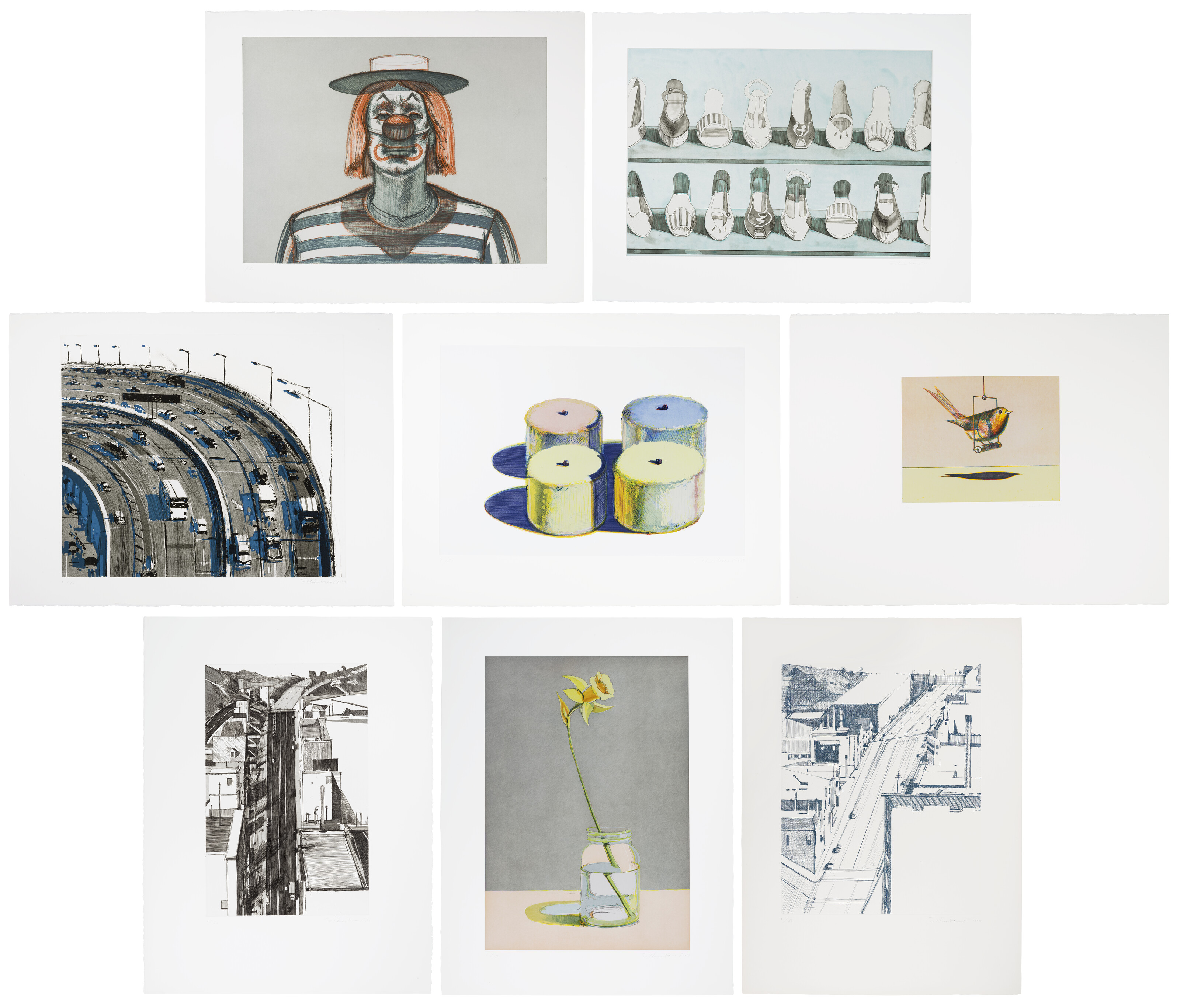 Wayne Thiebaud — Недавние гравюры, которые я