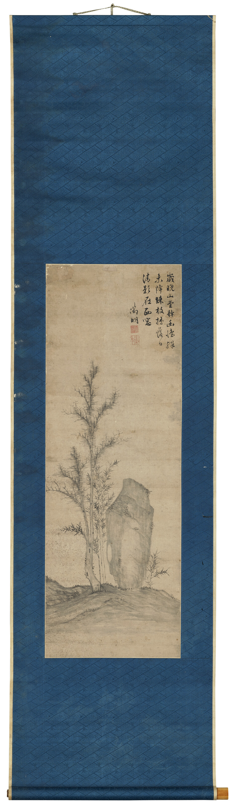 Wen Zhengming — Бамбук, дерево и камень, изображение 2
