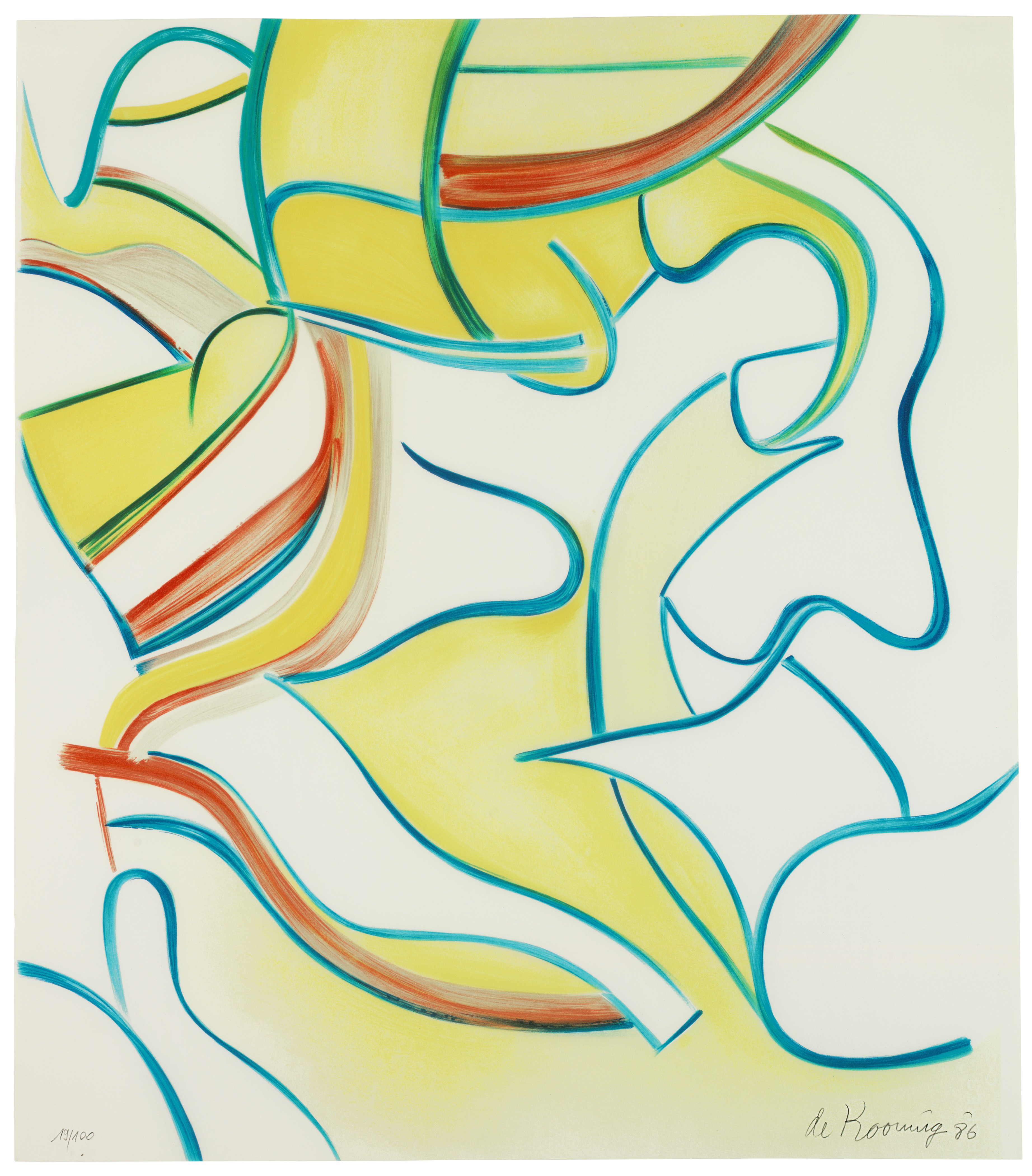 Willem de Kooning — Четырехгранные литографии, изображение 3