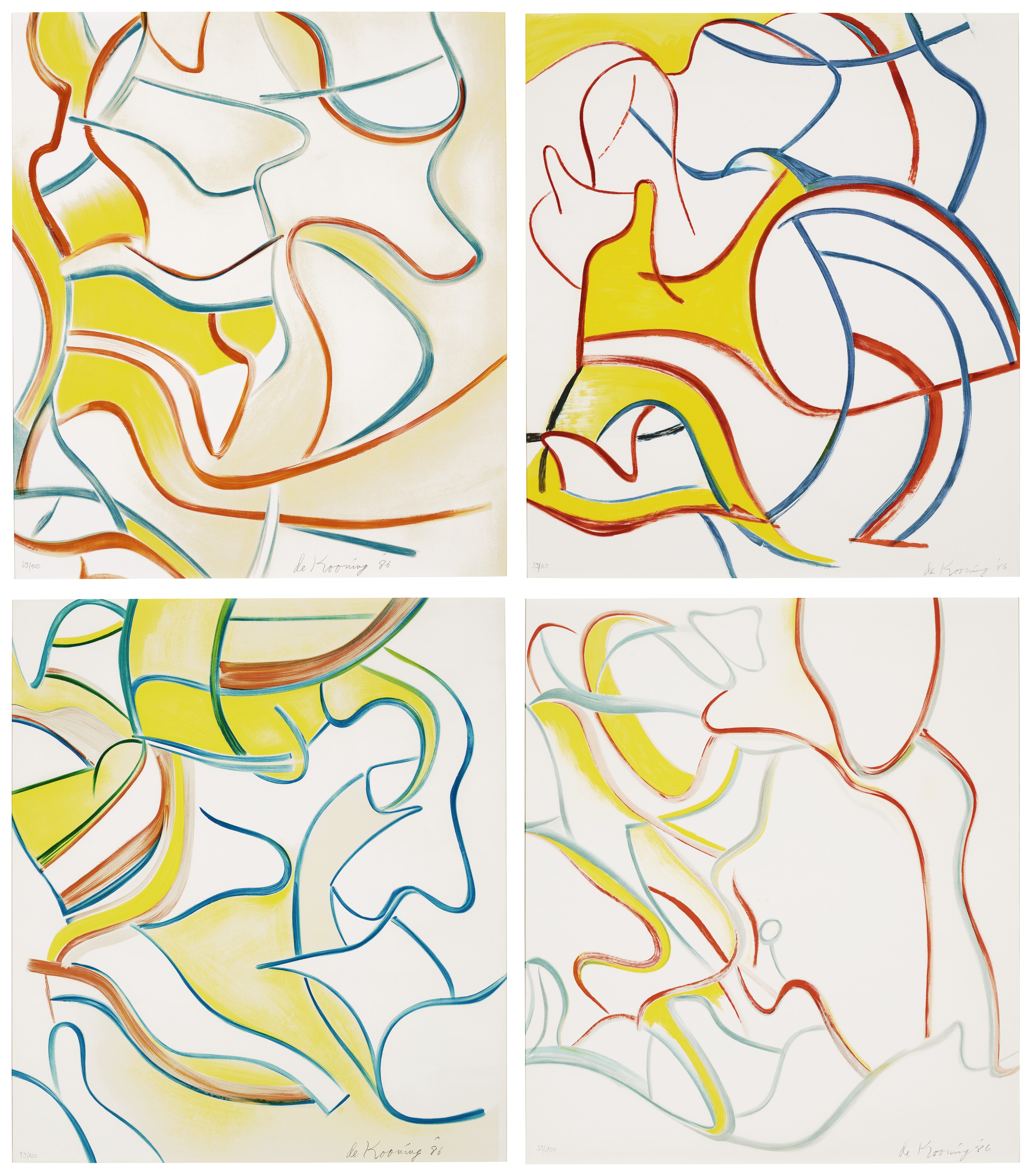 Willem de Kooning — Четырехгранные литографии, изображение 1