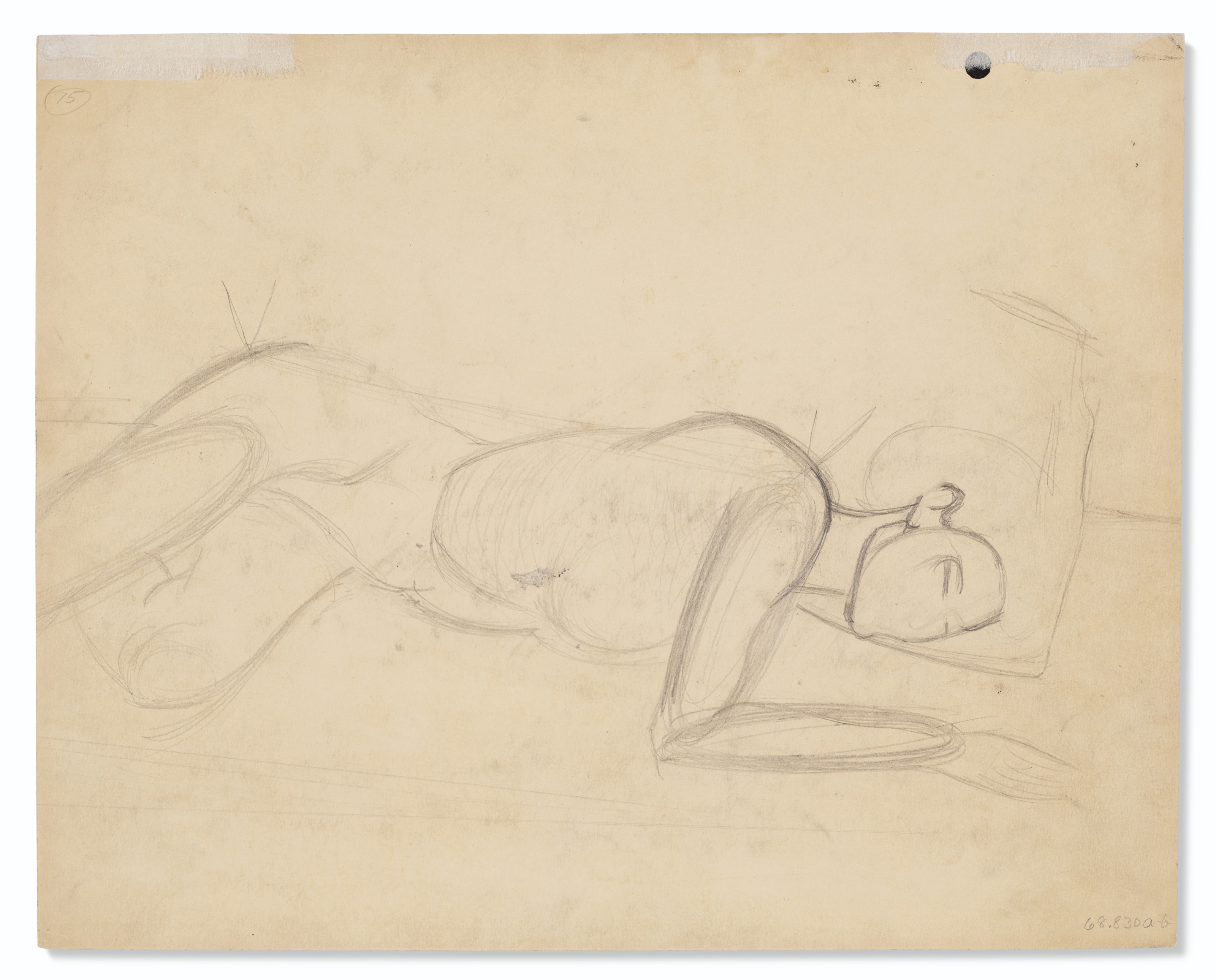 Willem de Kooning — Лежащая обнаженная (Джульетта Браунер), изображение 2