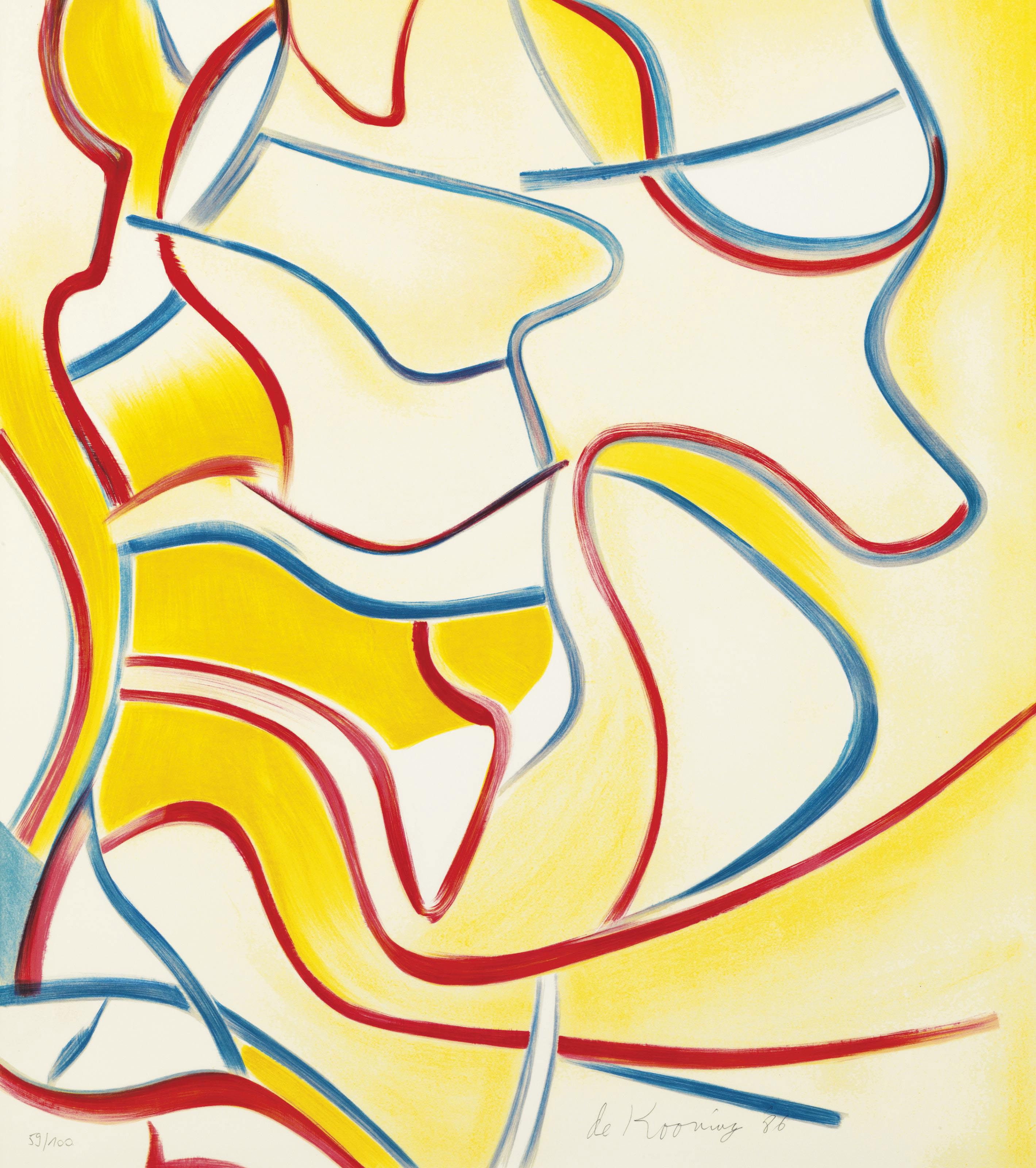 Willem de Kooning — Четыре литографии, Разные издания, Париж, 1986, изображение 2