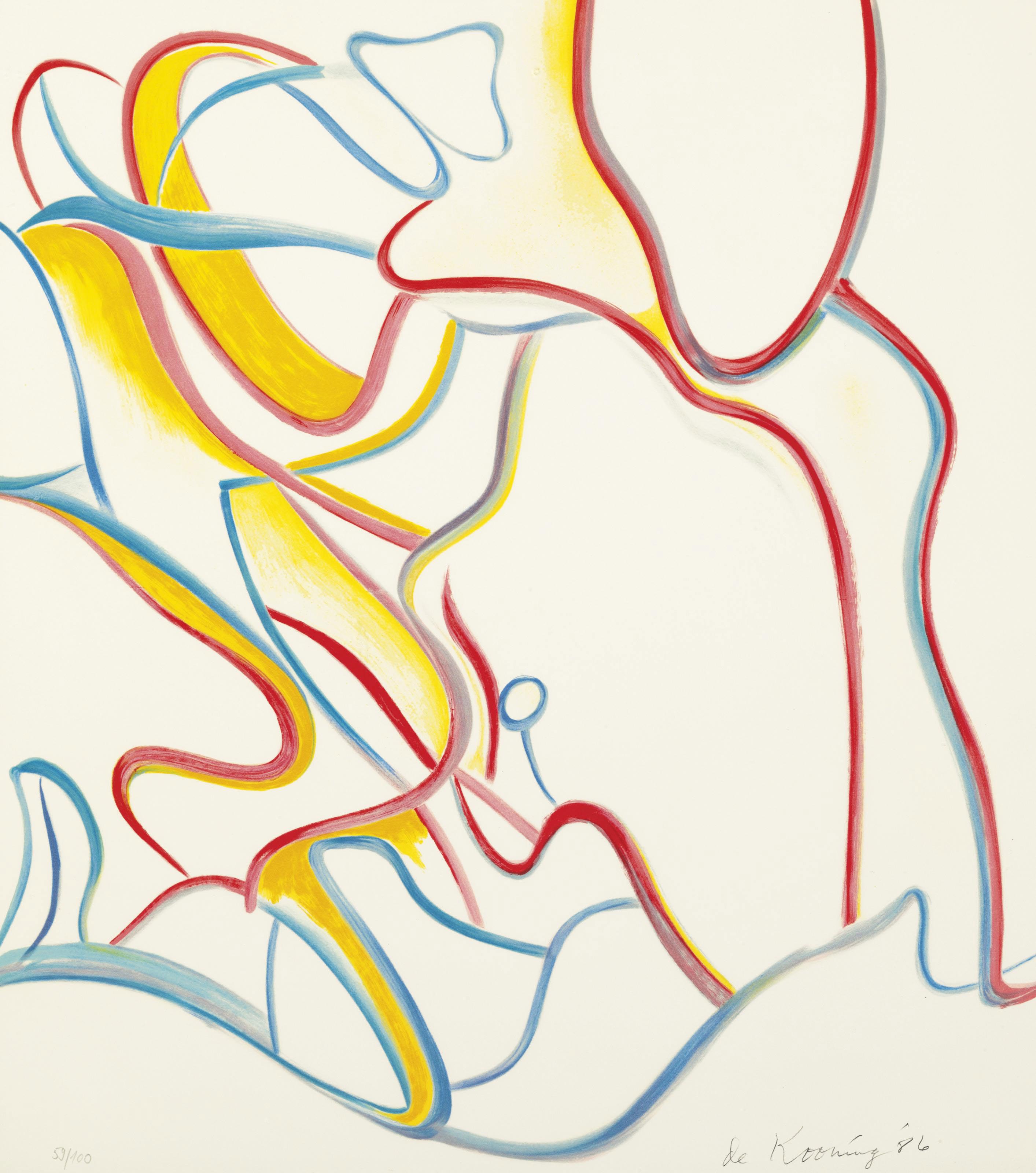 Willem de Kooning — Четыре литографии, Разные издания, Париж, 1986, изображение 3