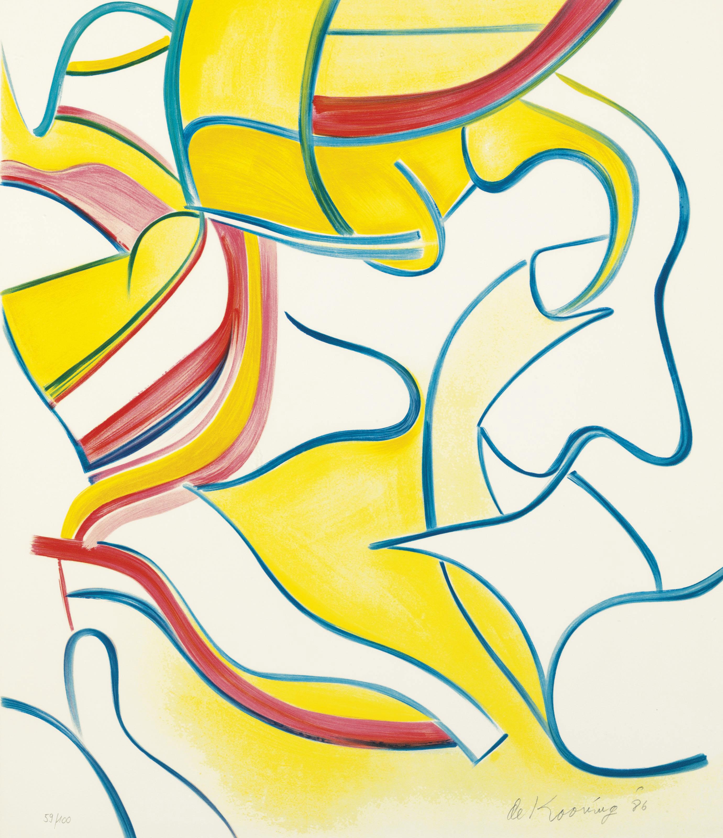 Willem de Kooning — Четыре литографии, Разные издания, Париж, 1986, изображение 4