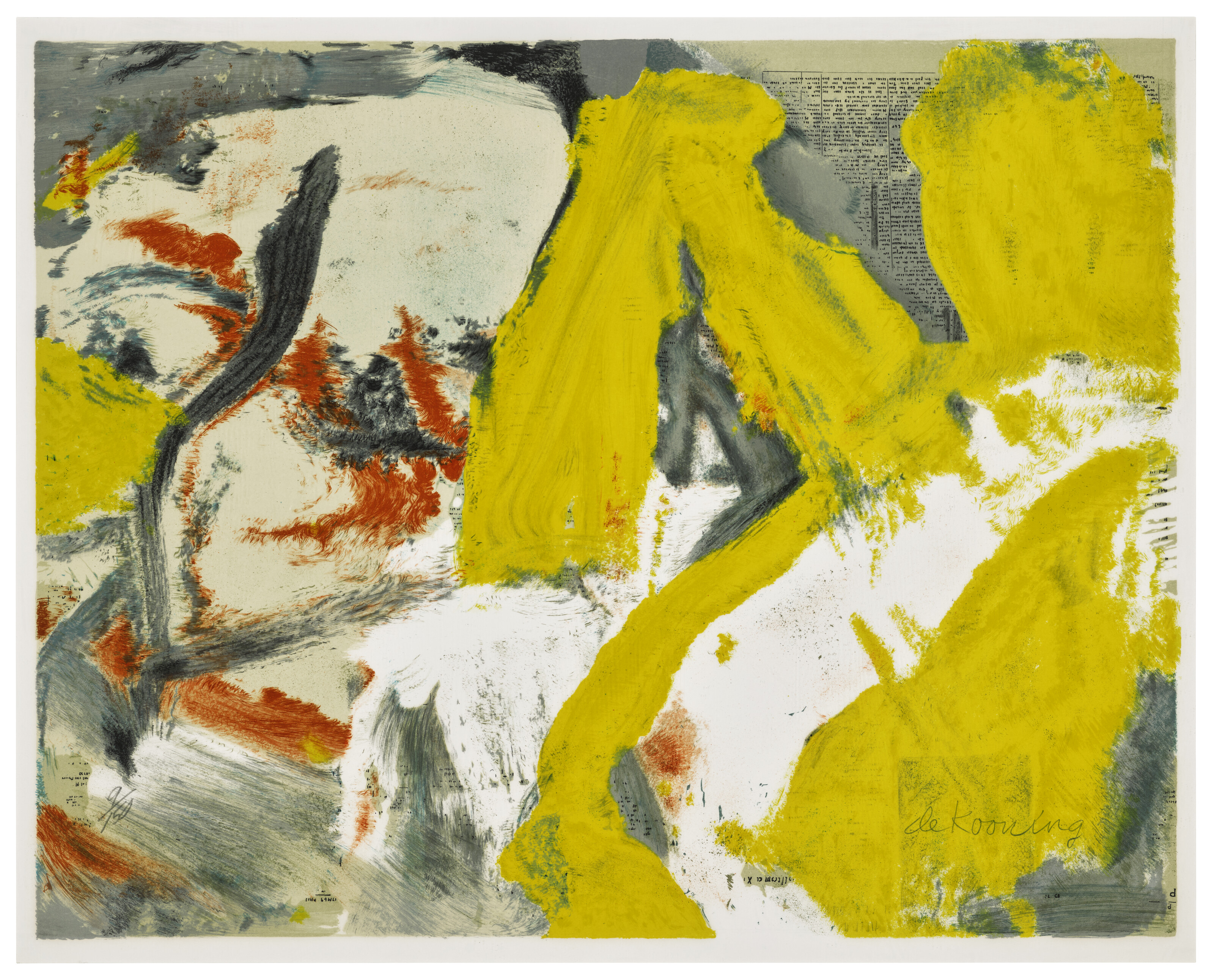 Willem de Kooning — Мужчина и крупная блондинка