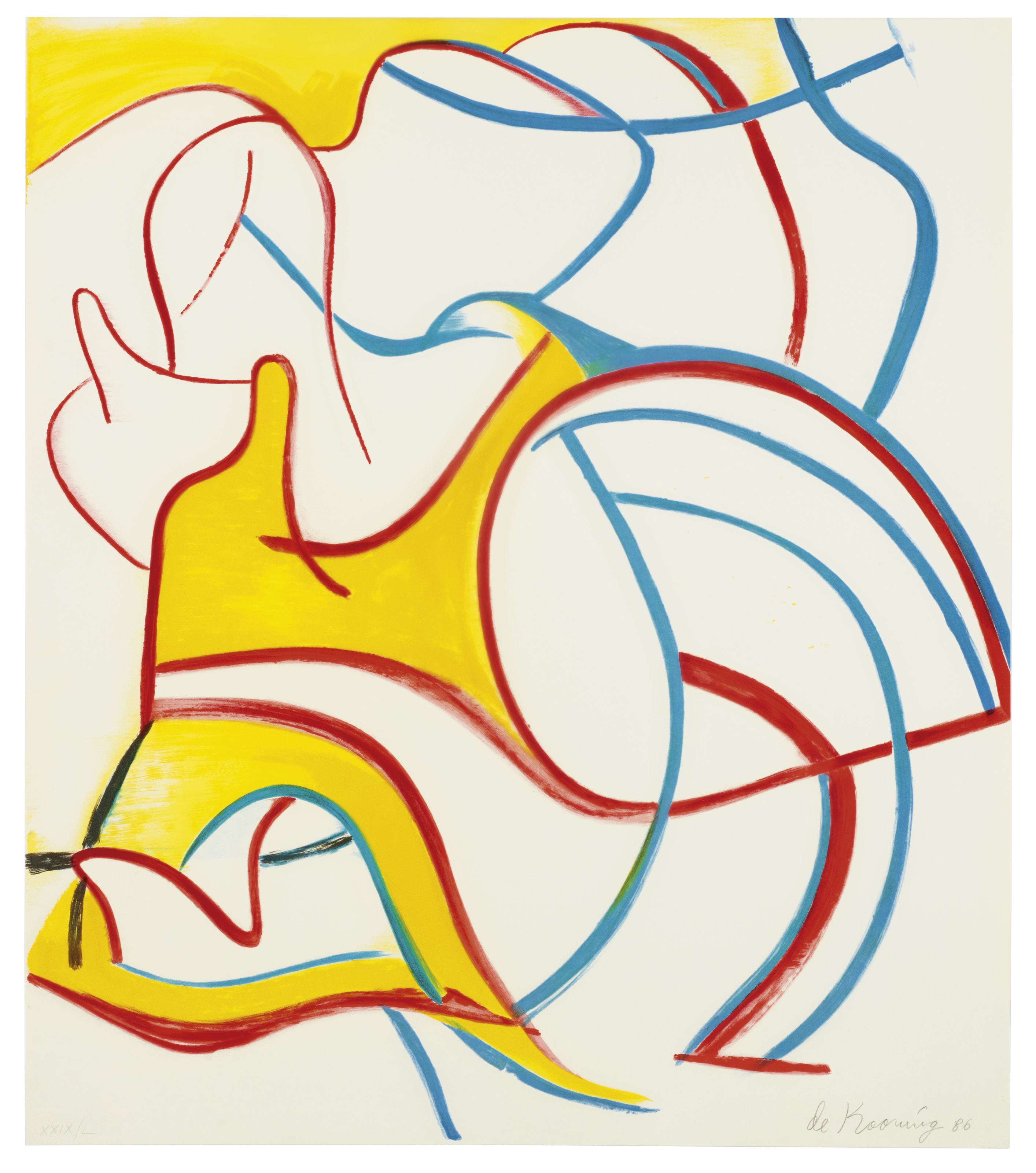 Willem de Kooning — Одна пластина, из: Quatre Lithographies