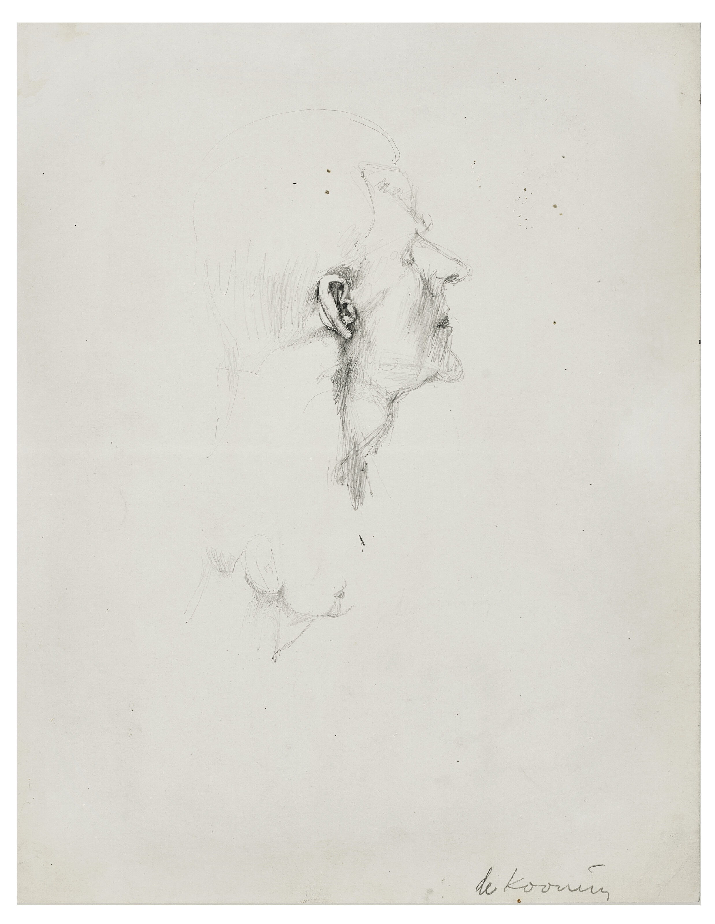 Willem de Kooning — Этюд для "Стекольщика" (автопортрет)