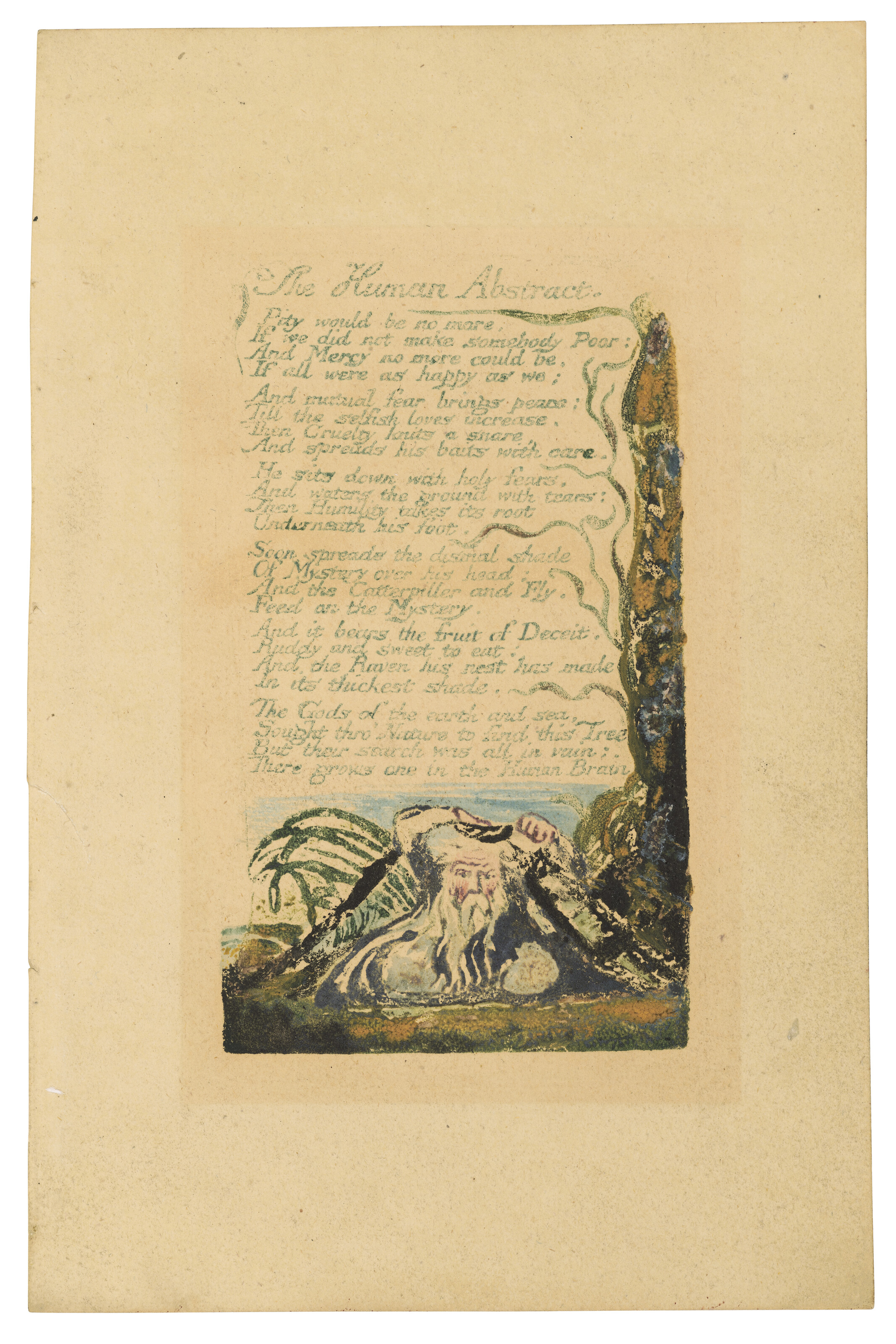 William Blake — Абстрактный образ человека, из книги "Песни опыта", изображение 2