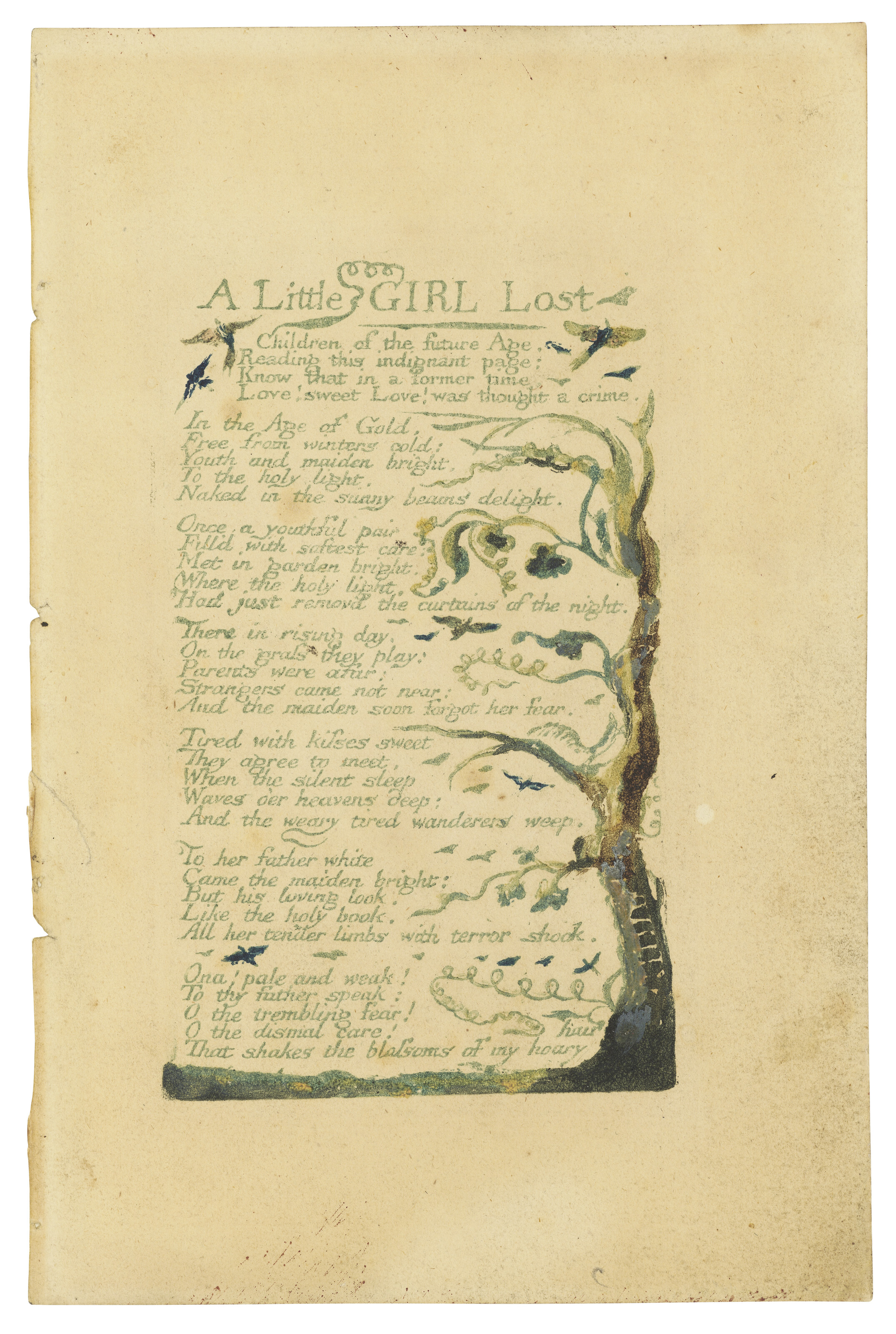 William Blake — Маленькая потерянная ДЕВОЧКА, из: Songs of Experience, изображение 2