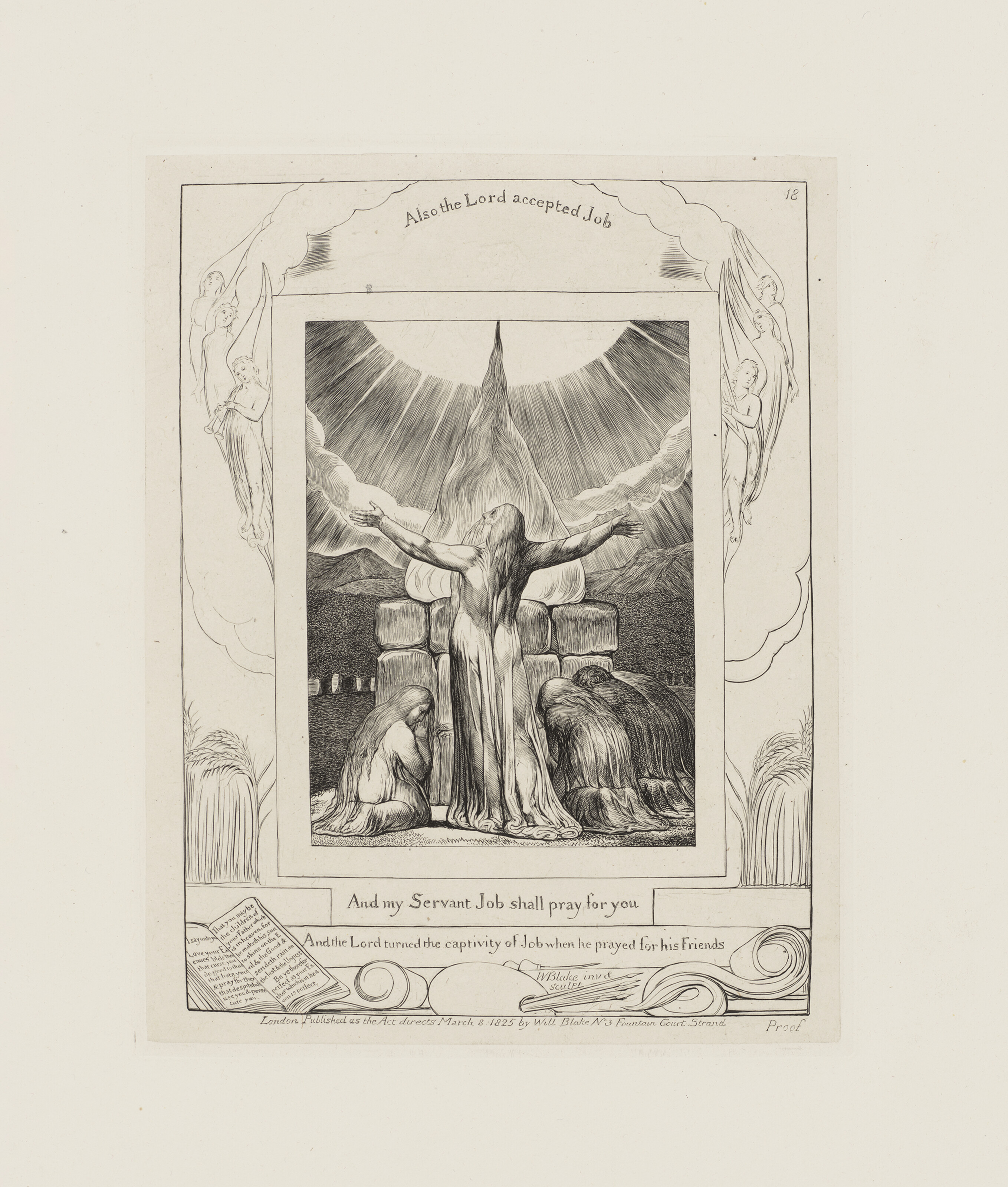 William Blake — Иллюстрации к Книге Иова, изображение 9