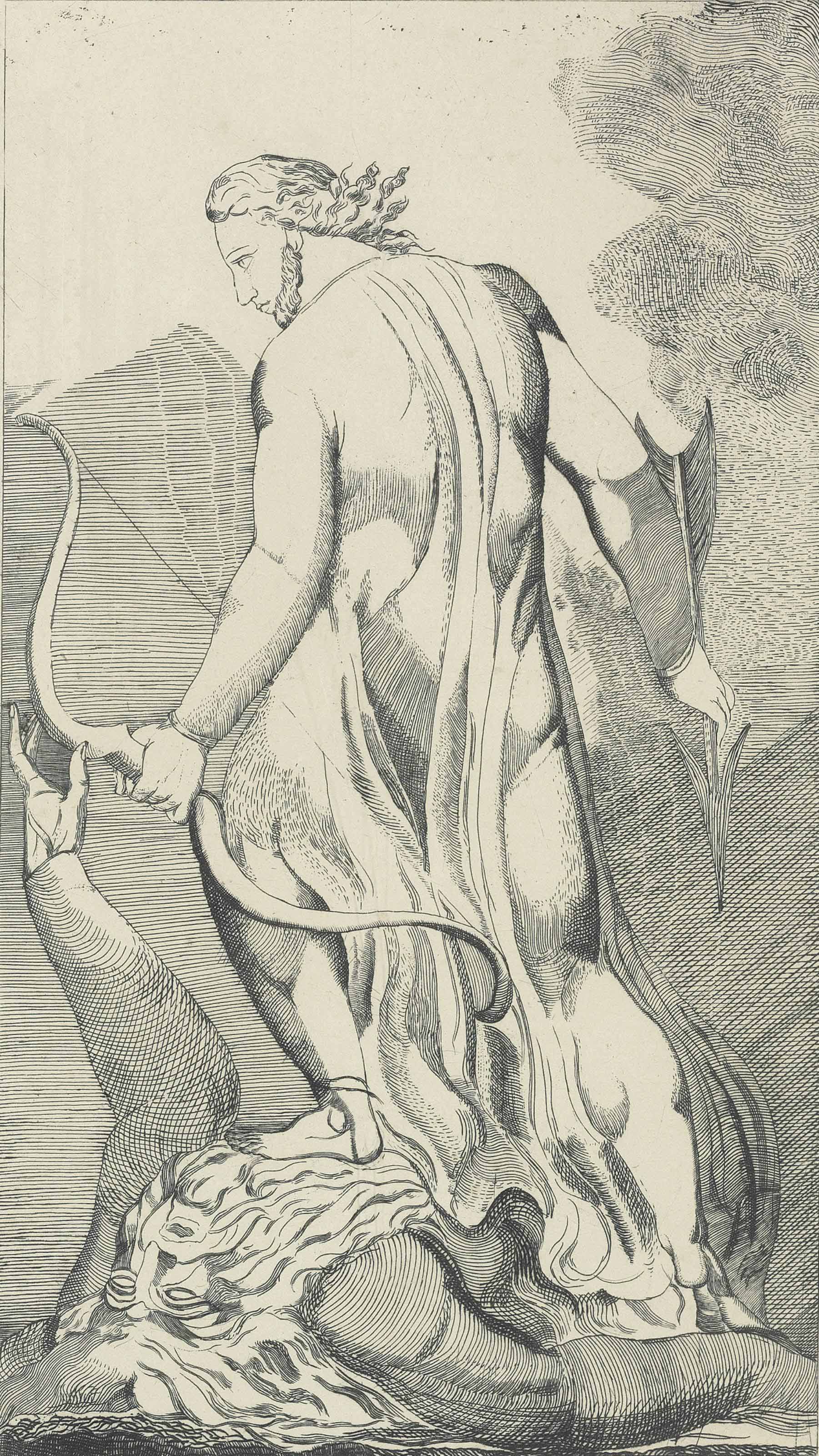 William Blake — Христос, попирающий Уризена