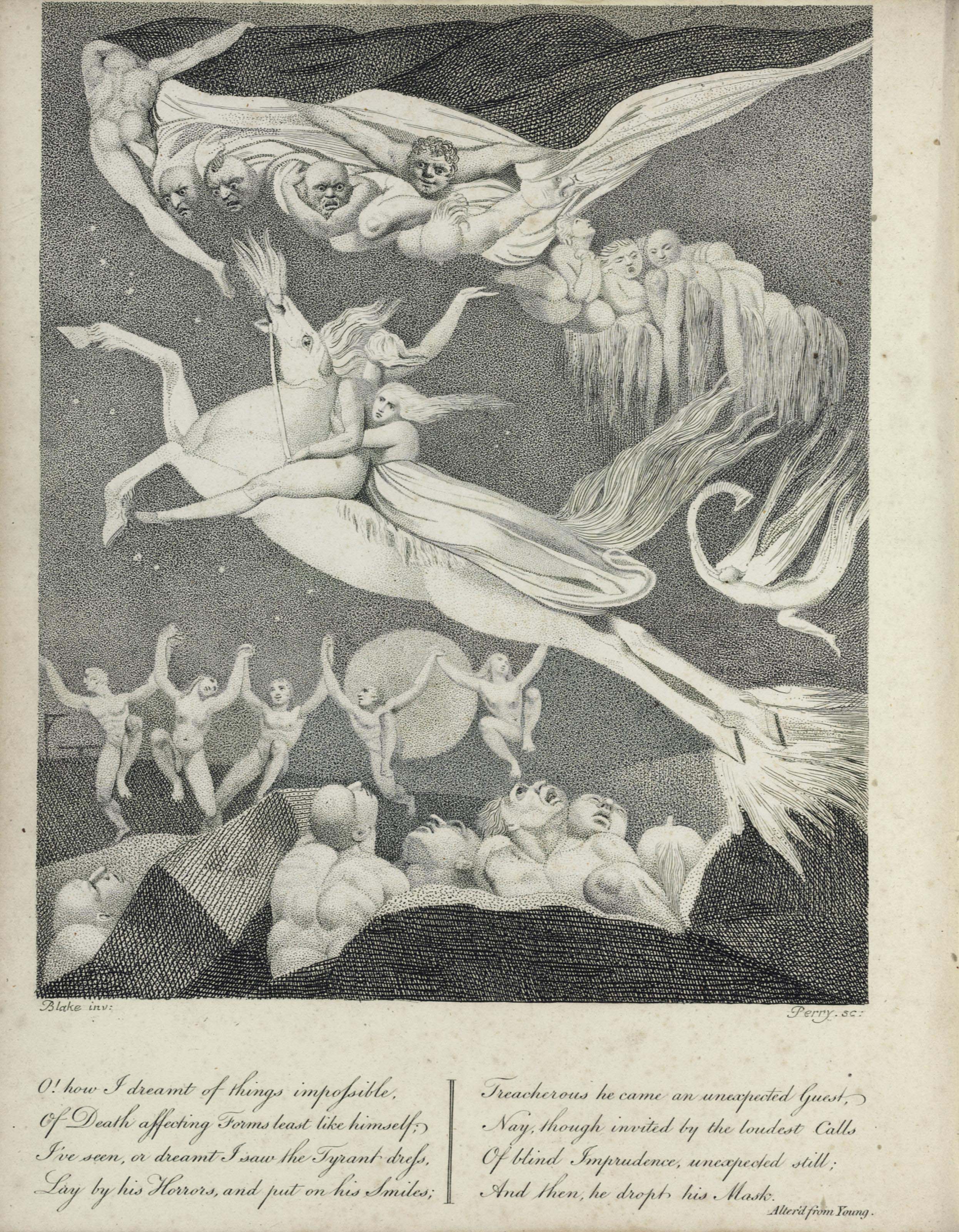 William Blake — БЛЕЙК, Уильям, иллюстратор - БЮРГЕР, Готфрид Август. Леонора, повесть. Лондон: С. Госнелл для Уильяма Миллера, 1796. СТЭНЛИ, Дж.Т., переводчик.
