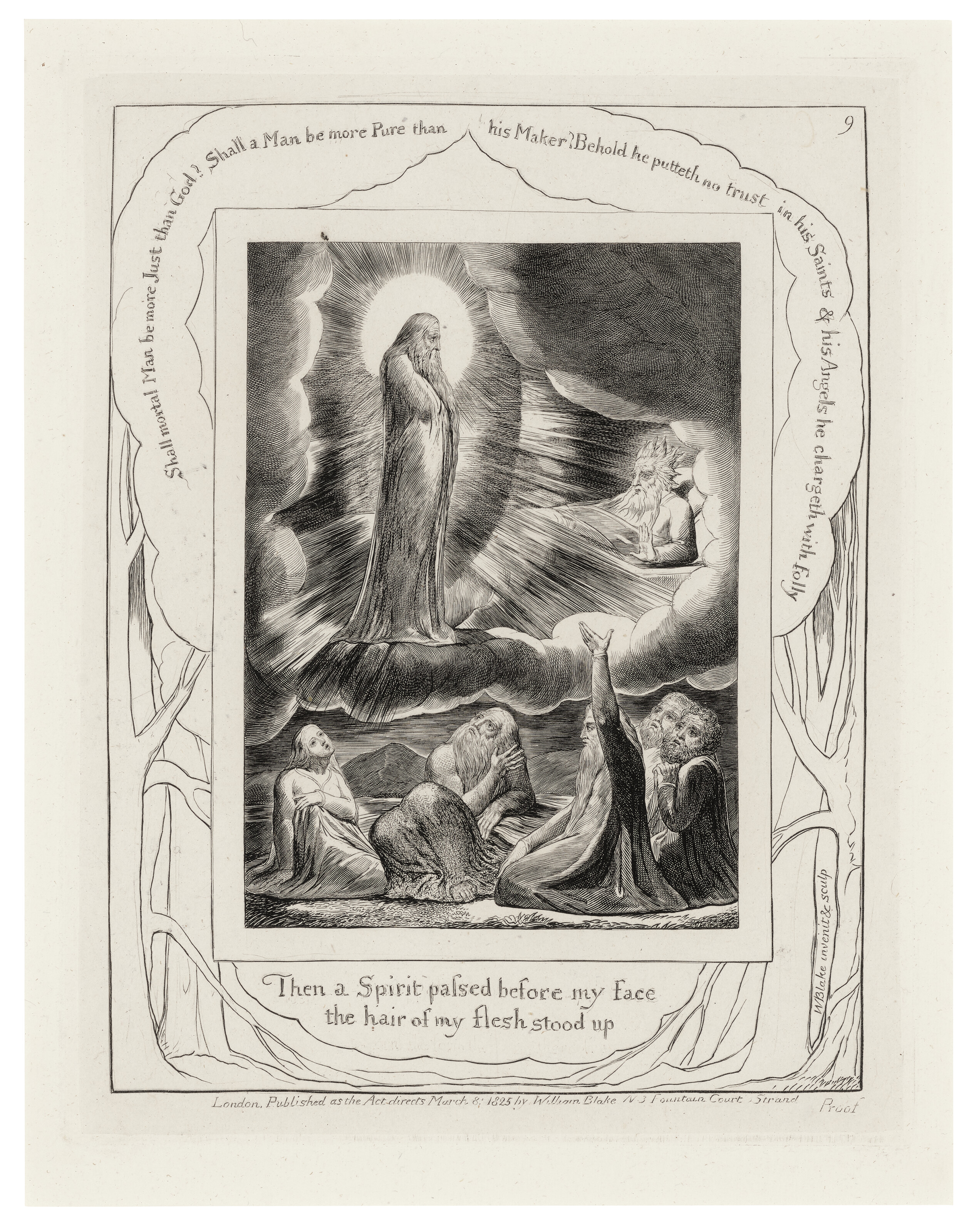 William Blake — Иллюстрации к Книге Иова. Лондон: Опубликовано в соответствии с указаниями Закона 8 марта 1825 г. Уильямом Блейком, улица Фонтейн-Корт, 3, [1825-26]., изображение 11