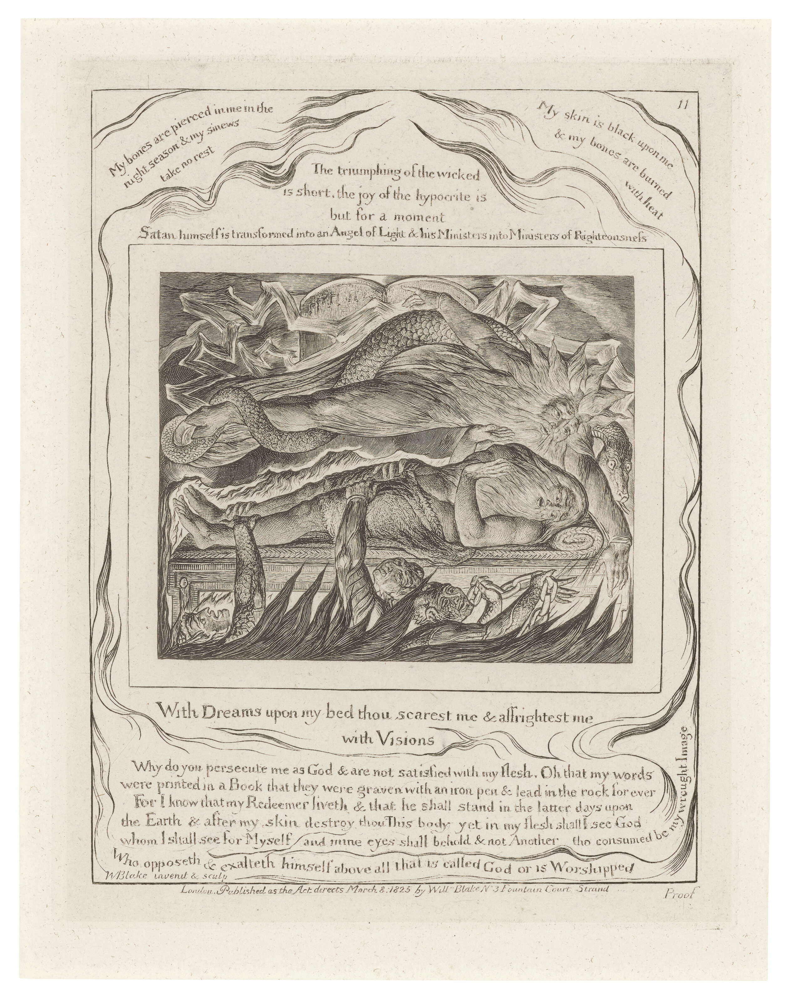 William Blake — Иллюстрации к Книге Иова, изображение 13