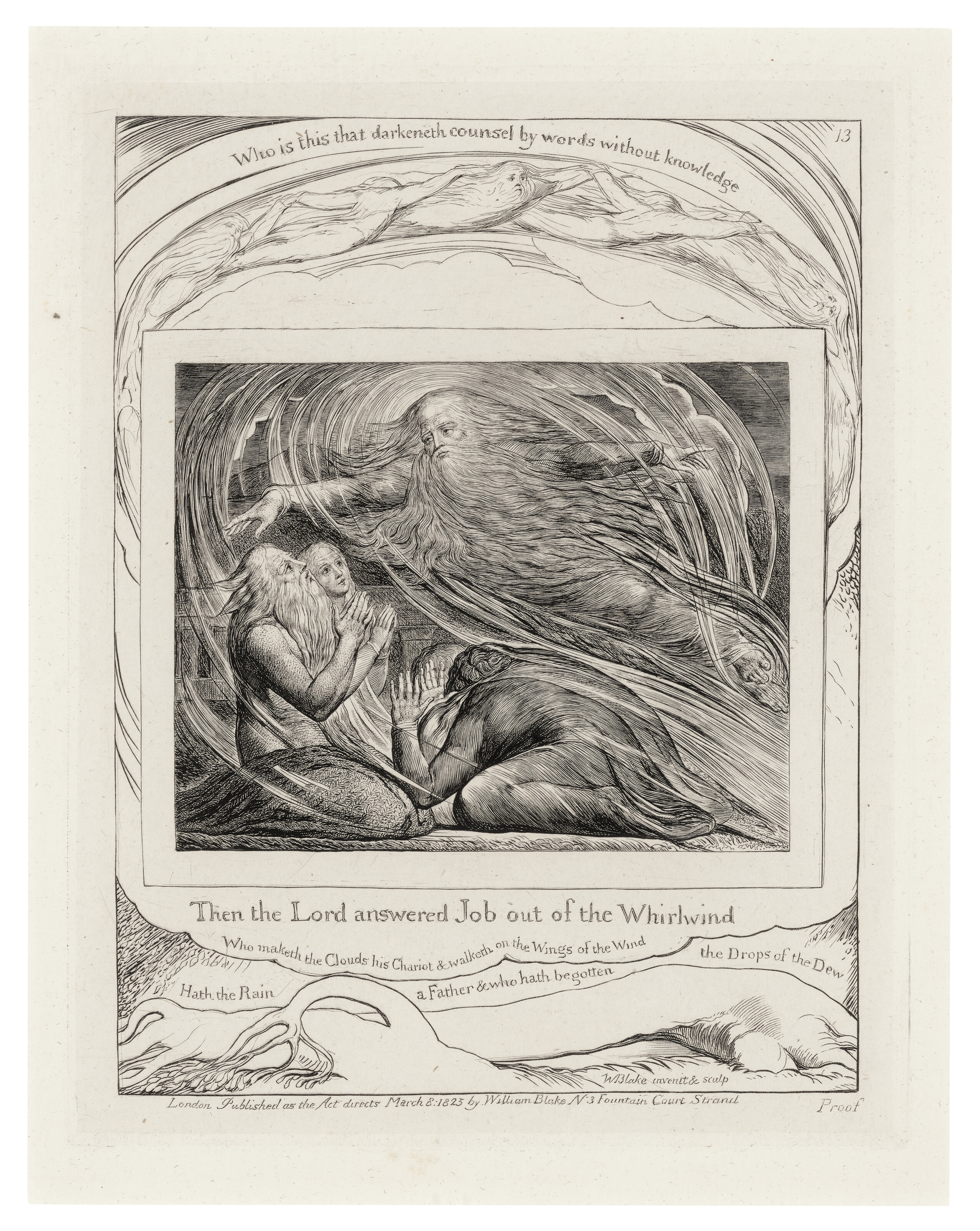 William Blake — Иллюстрации к Книге Иова, изображение 15