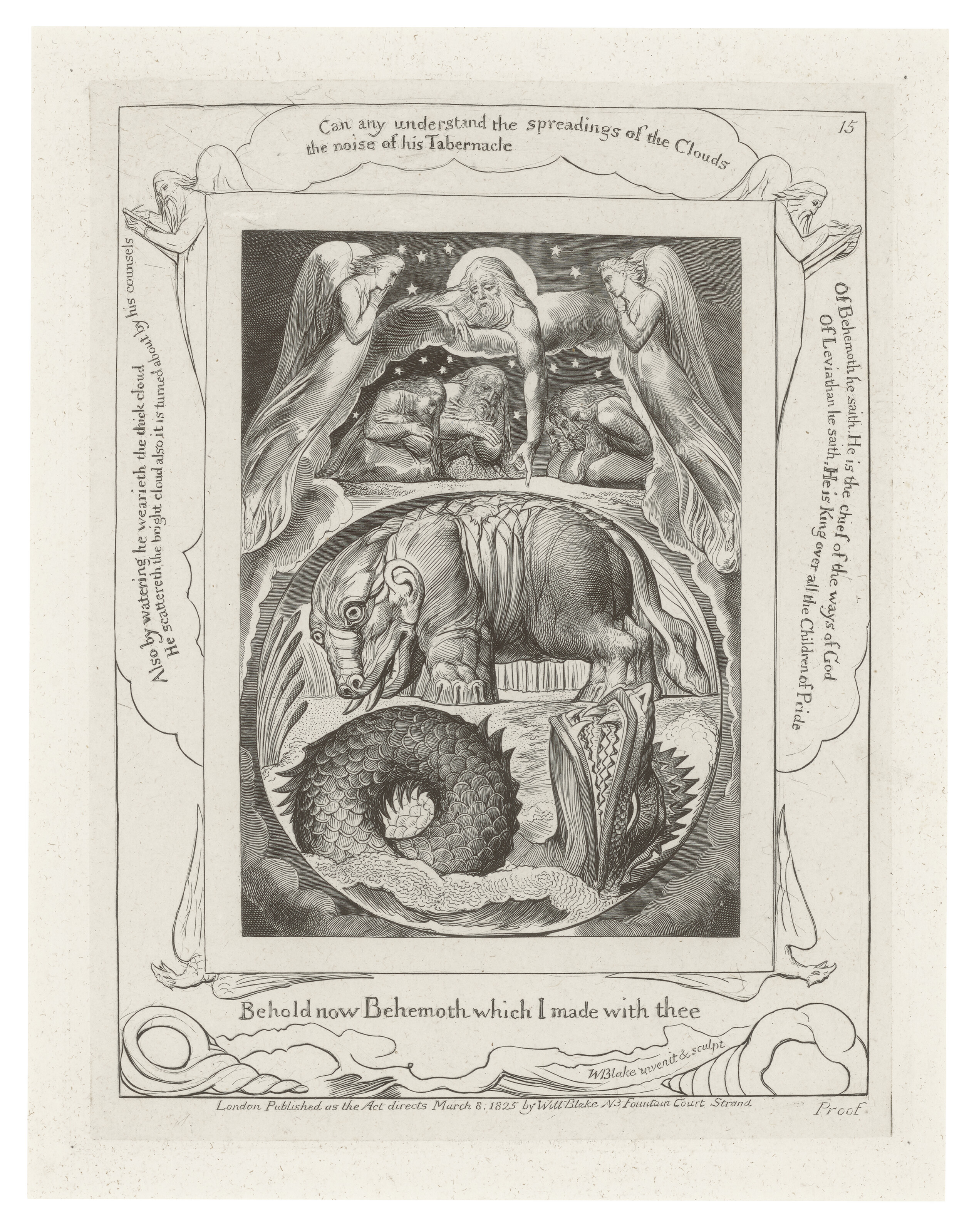 William Blake — Иллюстрации к Книге Иова, изображение 17