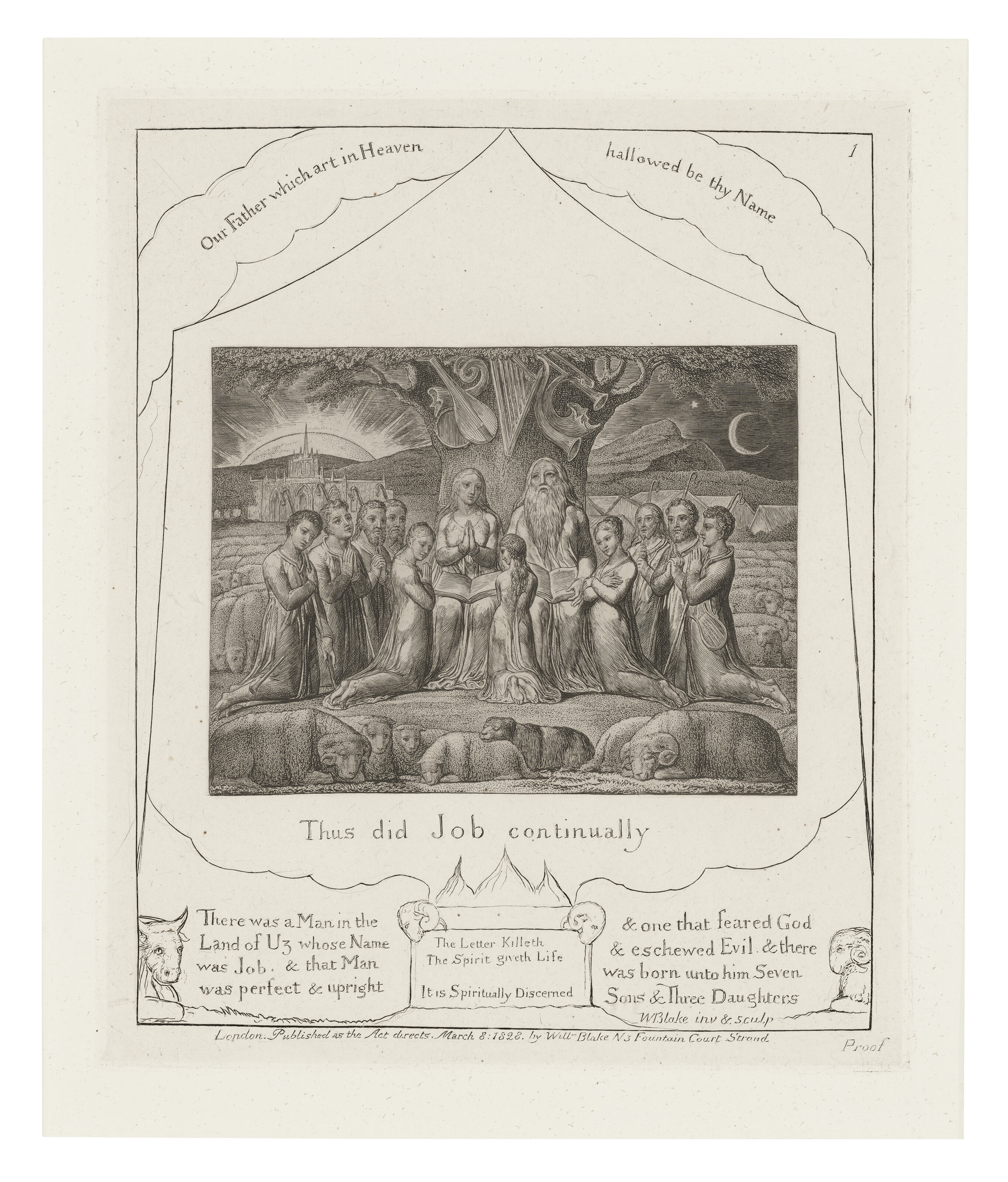William Blake — Иллюстрации к Книге Иова, изображение 3