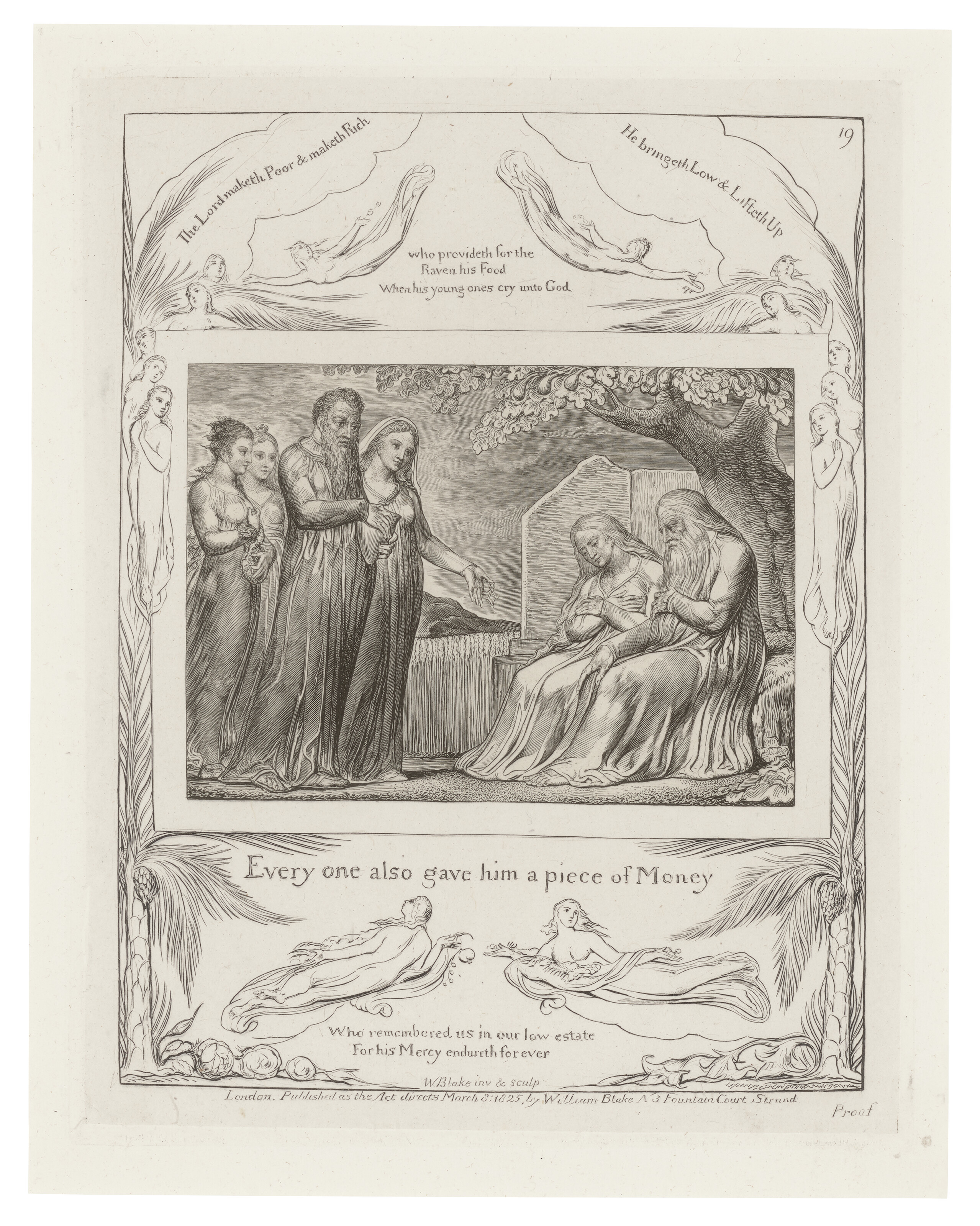 William Blake — Иллюстрации к Книге Иова, изображение 21