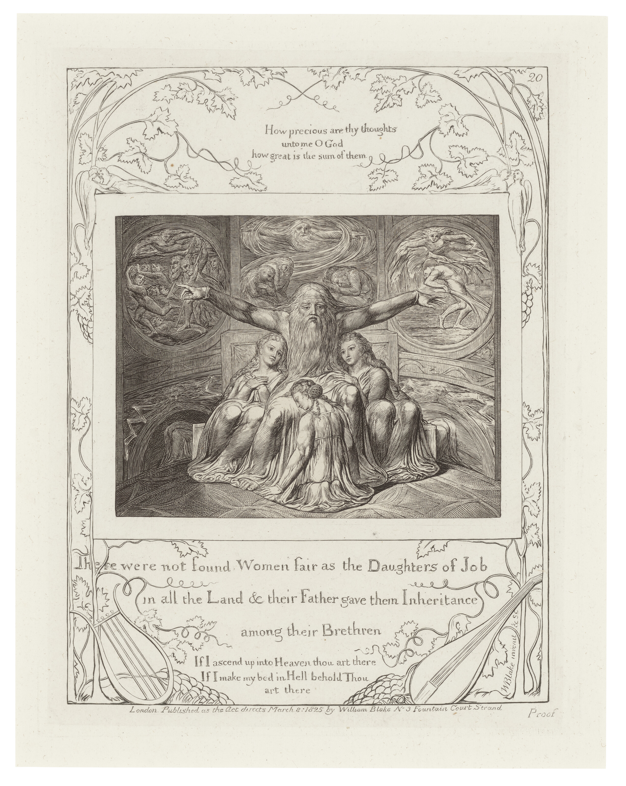 William Blake — Иллюстрации к Книге Иова, изображение 22