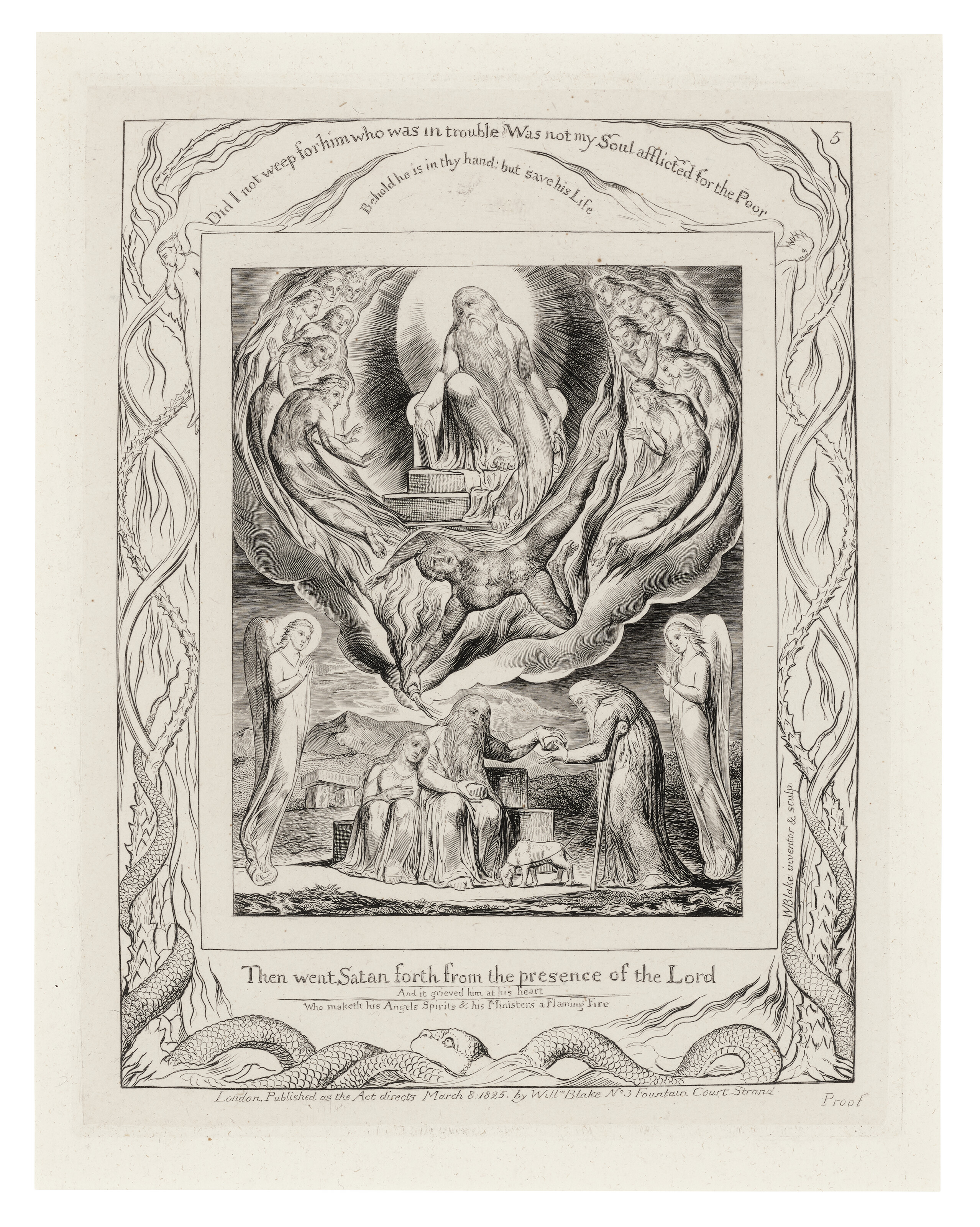 William Blake — Иллюстрации к Книге Иова, изображение 7