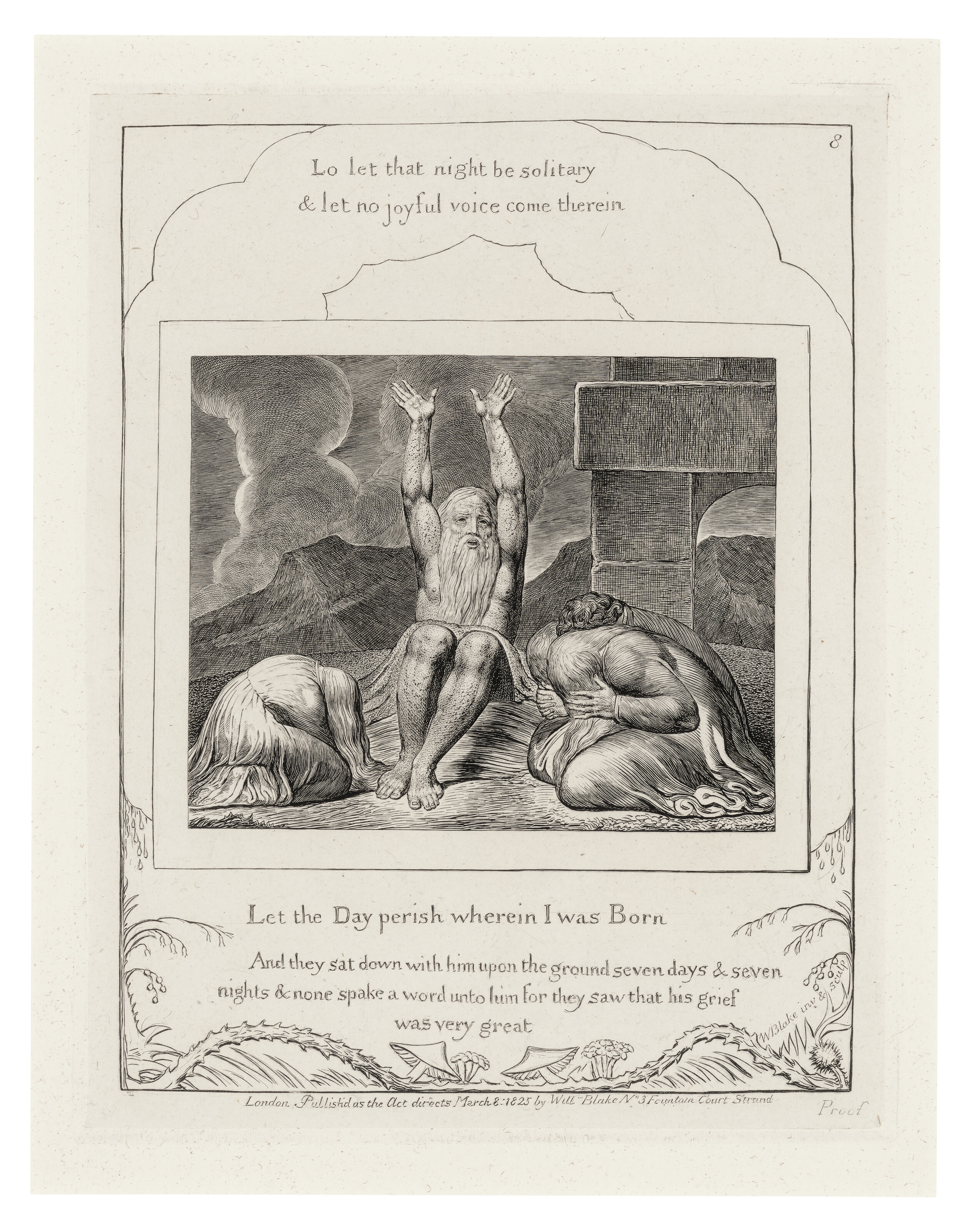 William Blake — Иллюстрации к Книге Иова, изображение 10