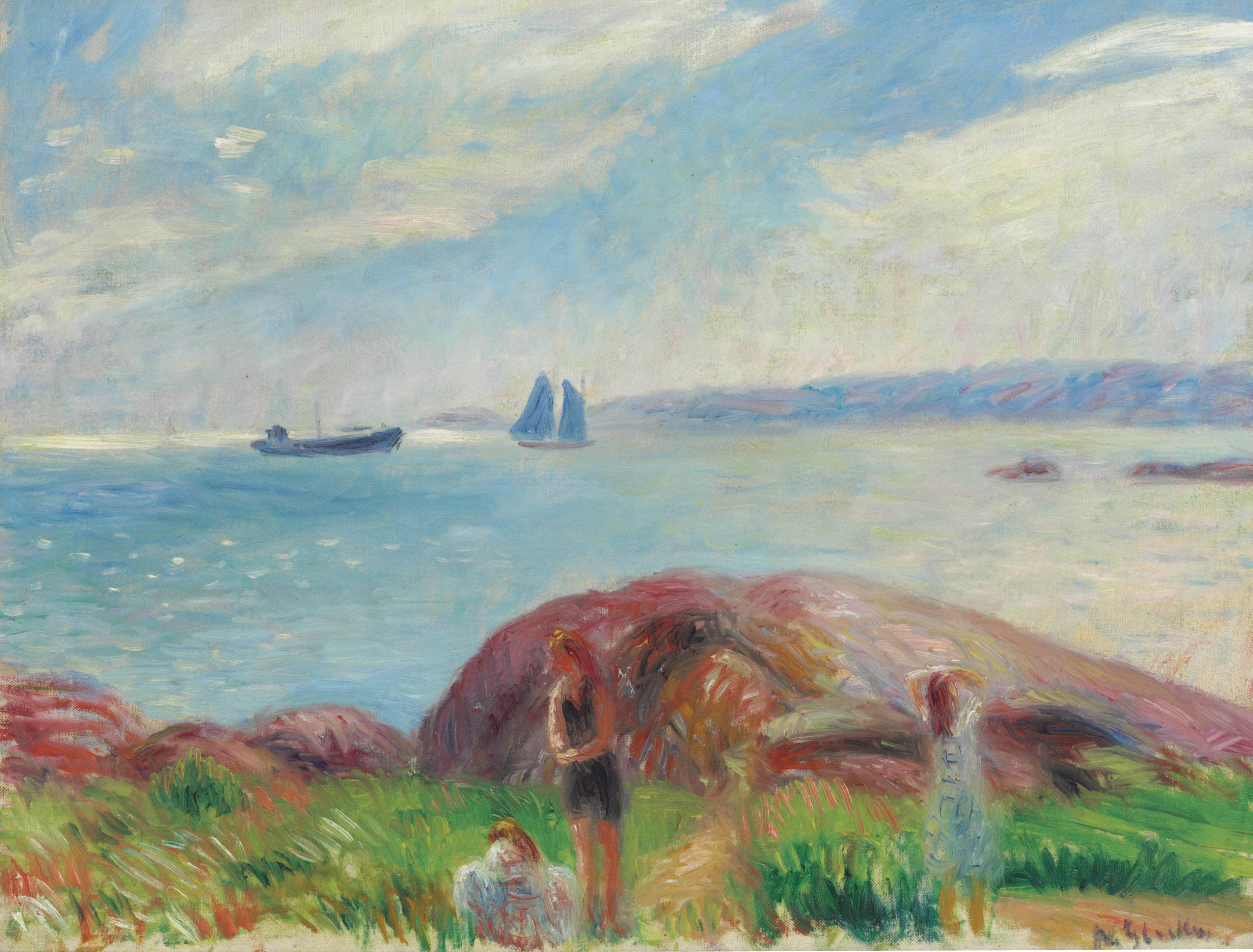 William Glackens — Купание у залива