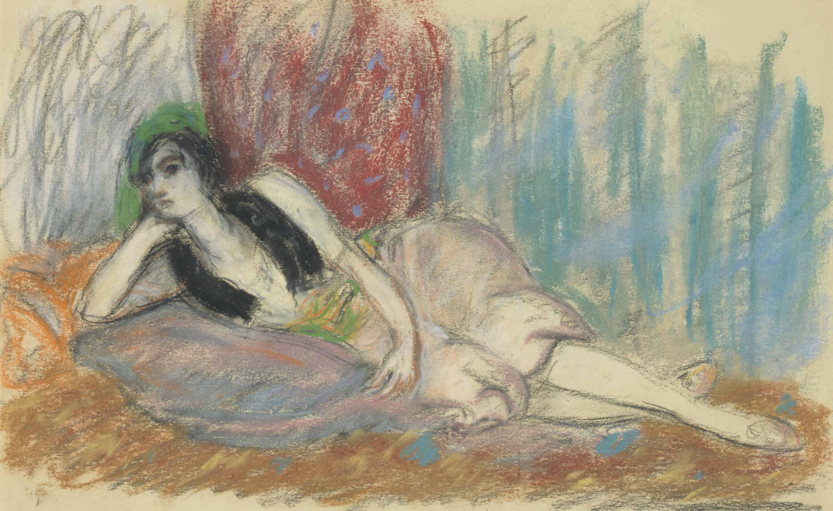 William Glackens — Лежащая фигура
