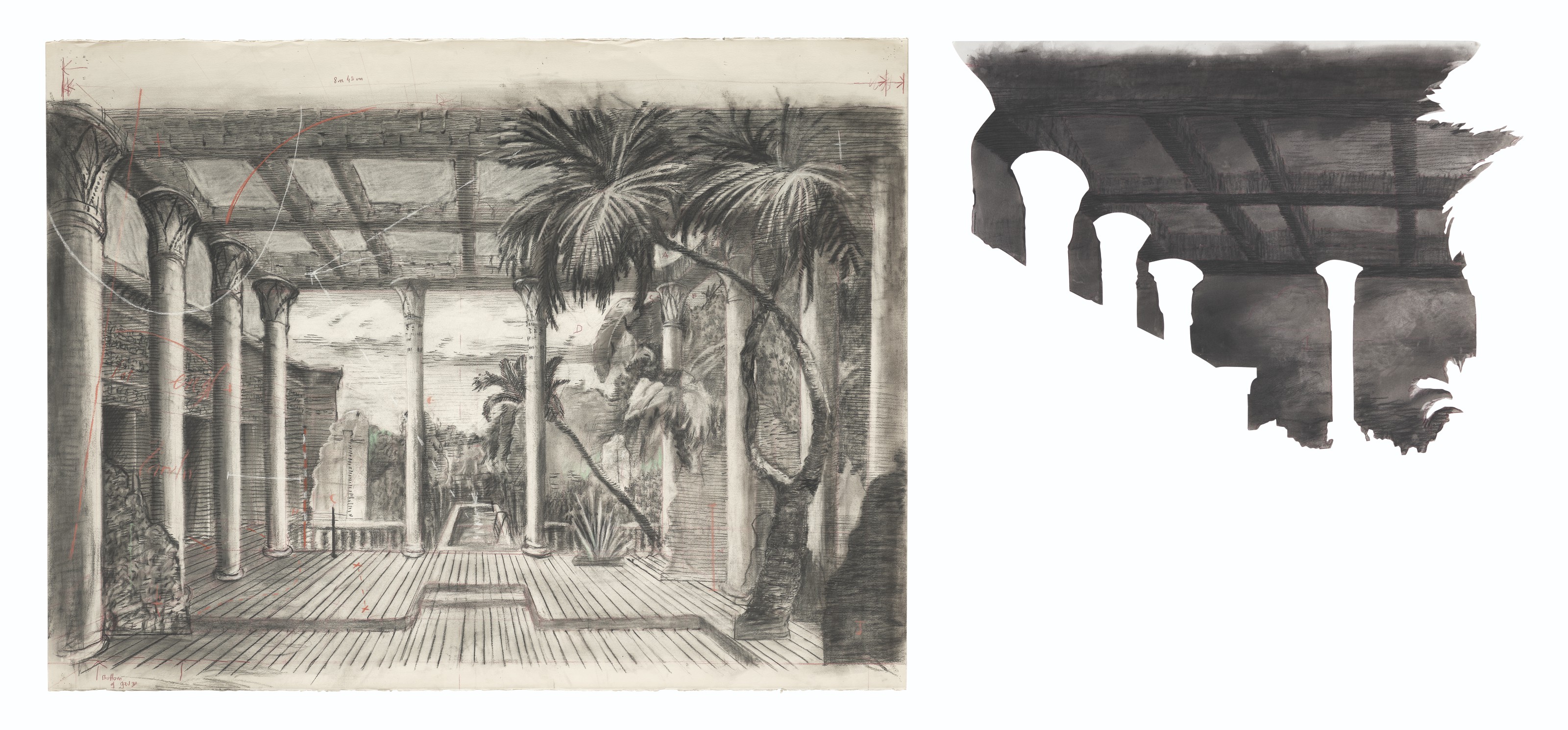 William Kentridge — Рисунок и фрагмент для ‘Подготовки флейты’, изображение 2