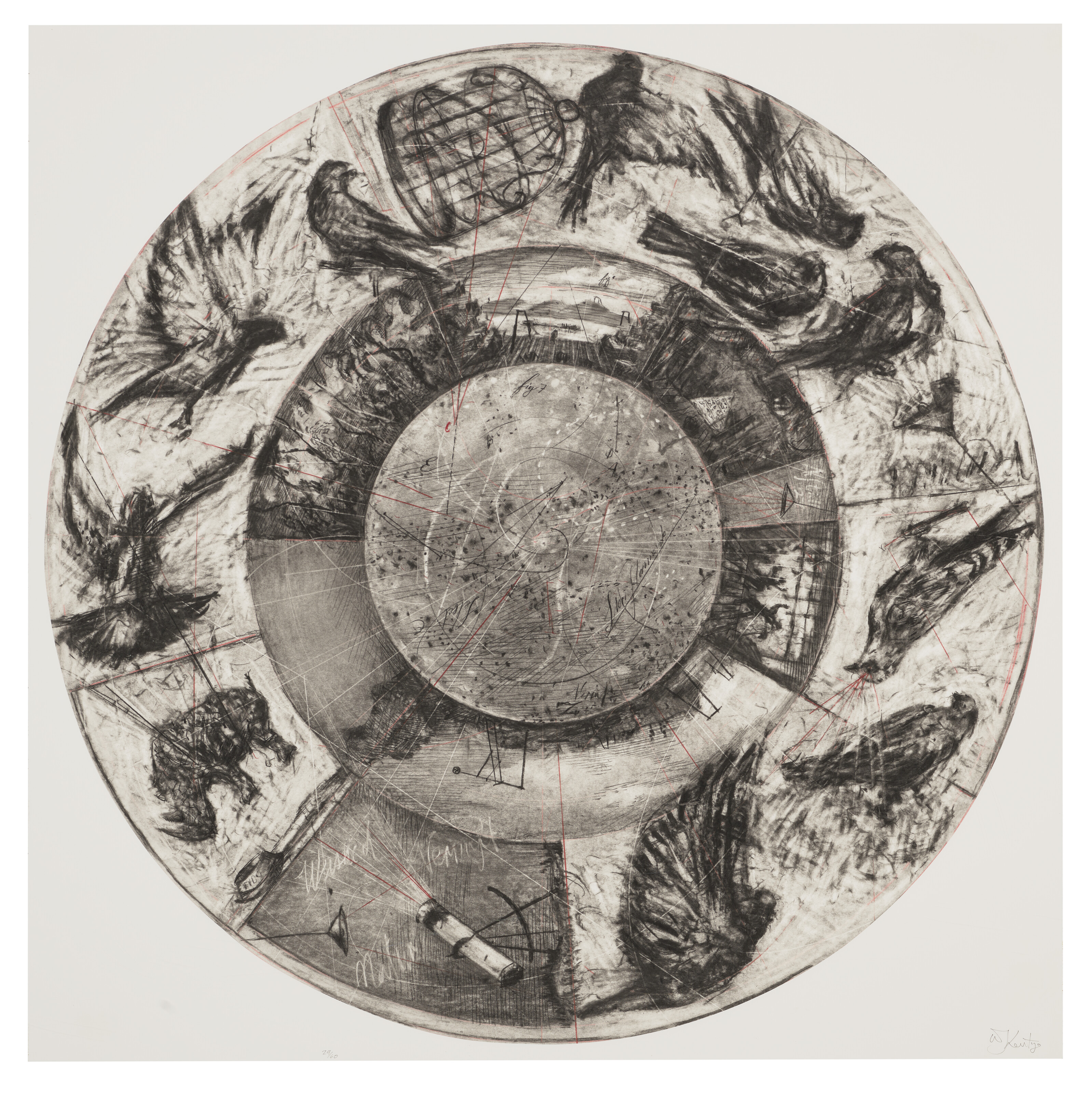 William Kentridge — Тондо музыкальной шкатулки